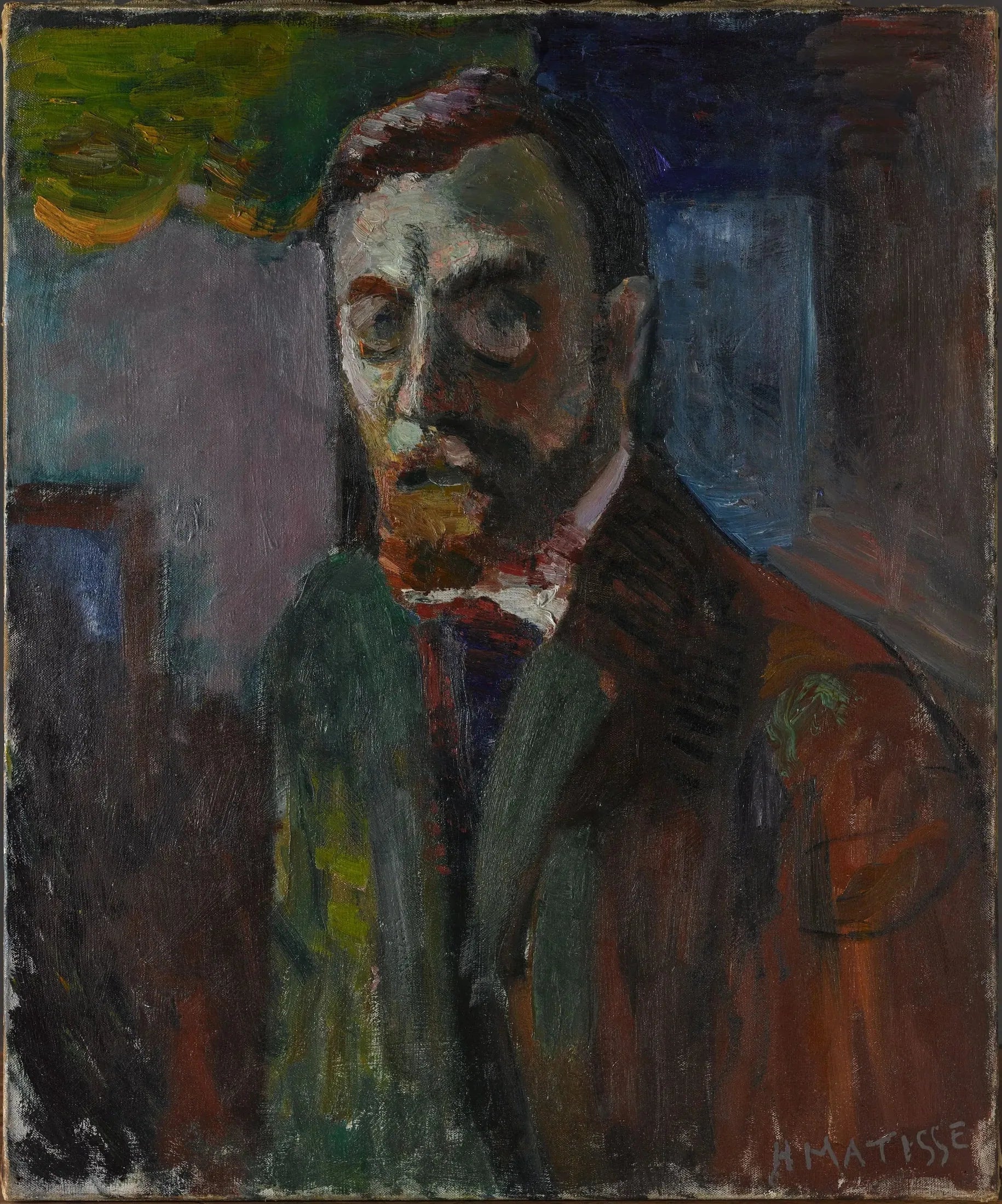 Autoportrait - Henri Matisse image 1 copie de tableau peinte à la main
