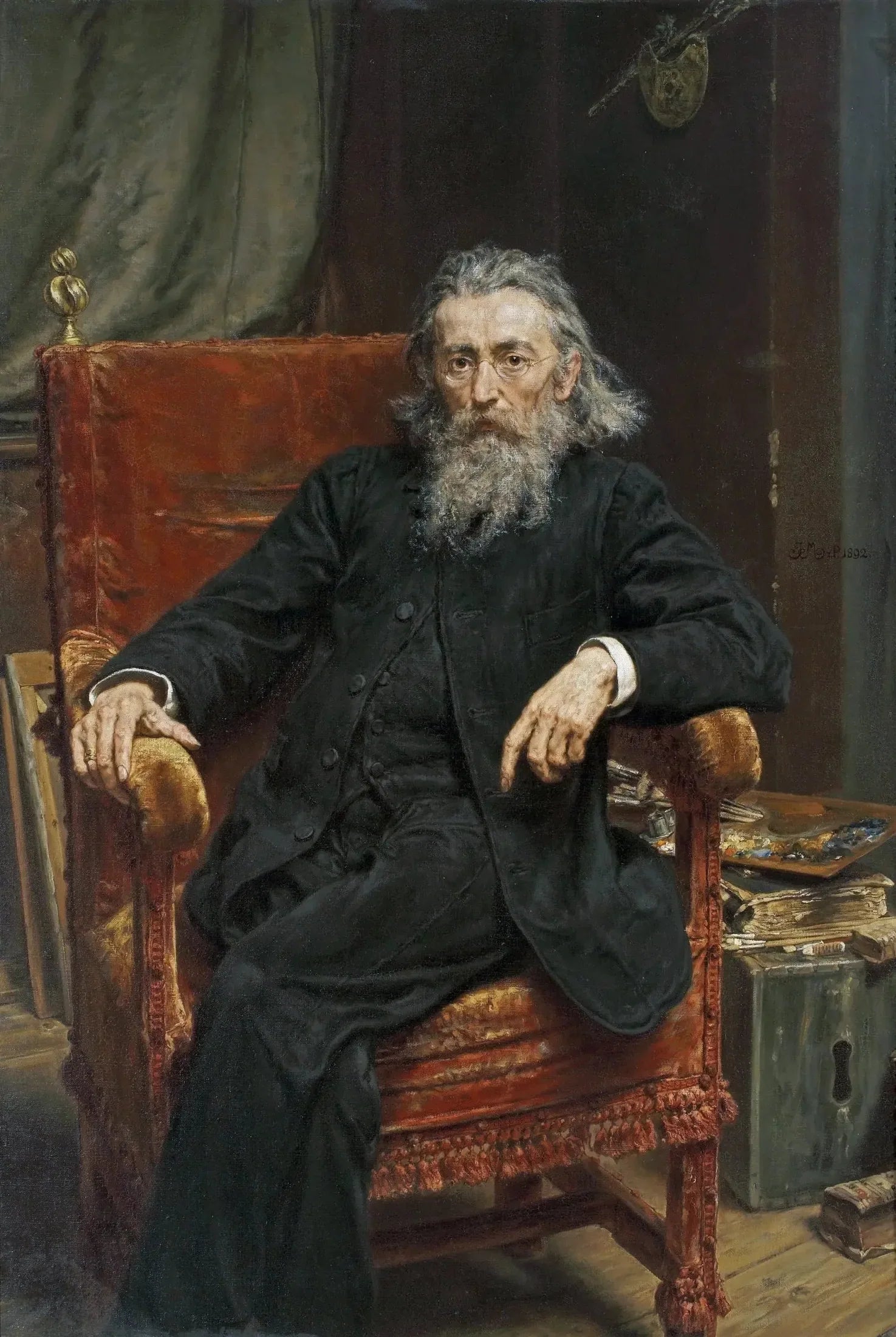 Autoportrait - Jan Matejko image 1 copie de tableau peinte à la main