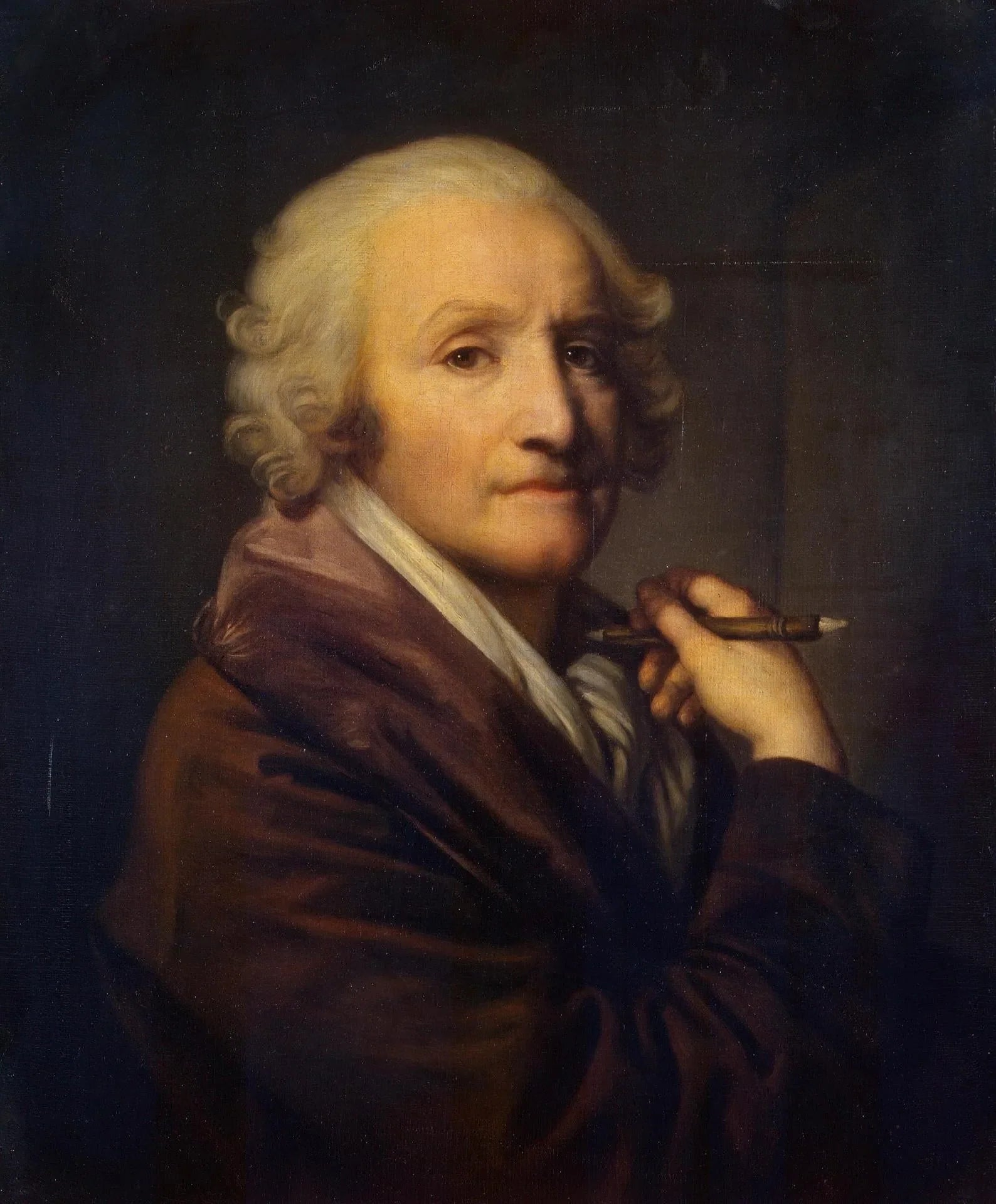 Autoportrait - Jean-Baptiste Greuze image 1 copie de tableau peinte à la main