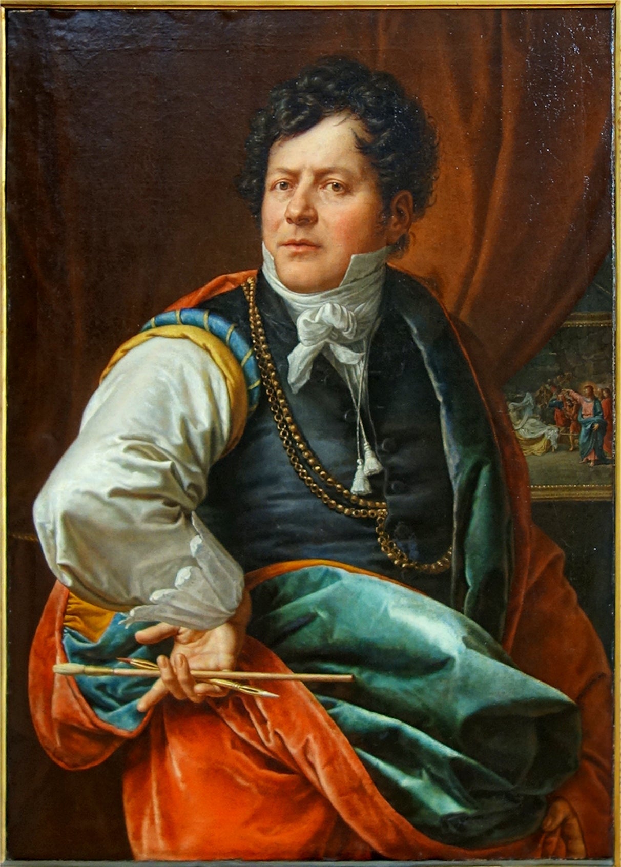 Autoportrait - Jean-Baptiste Wicar image 1 copie de tableau peinte à la main