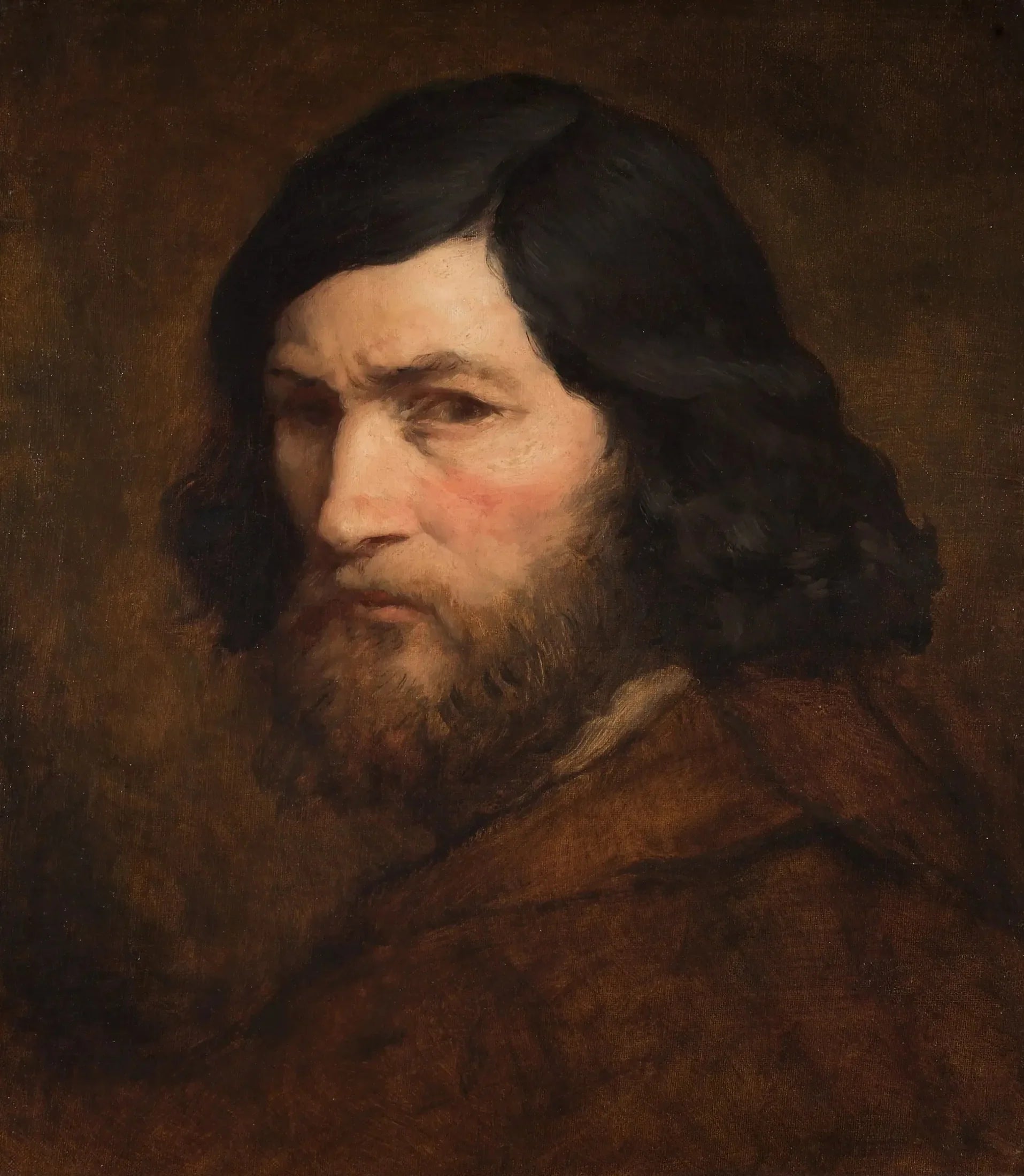 Autoportrait - Jean-François Millet image 1 copie de tableau peinte à la main