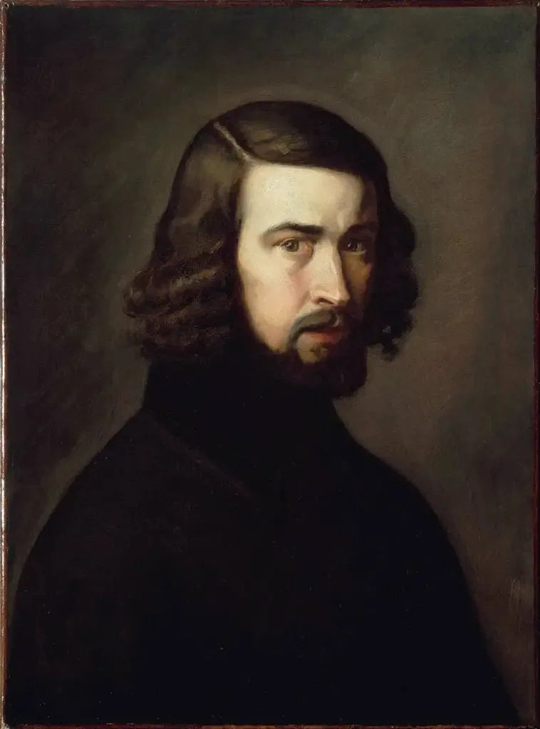 Autoportrait - Jean-François Millet image 1 reproduction artisanale de tableau