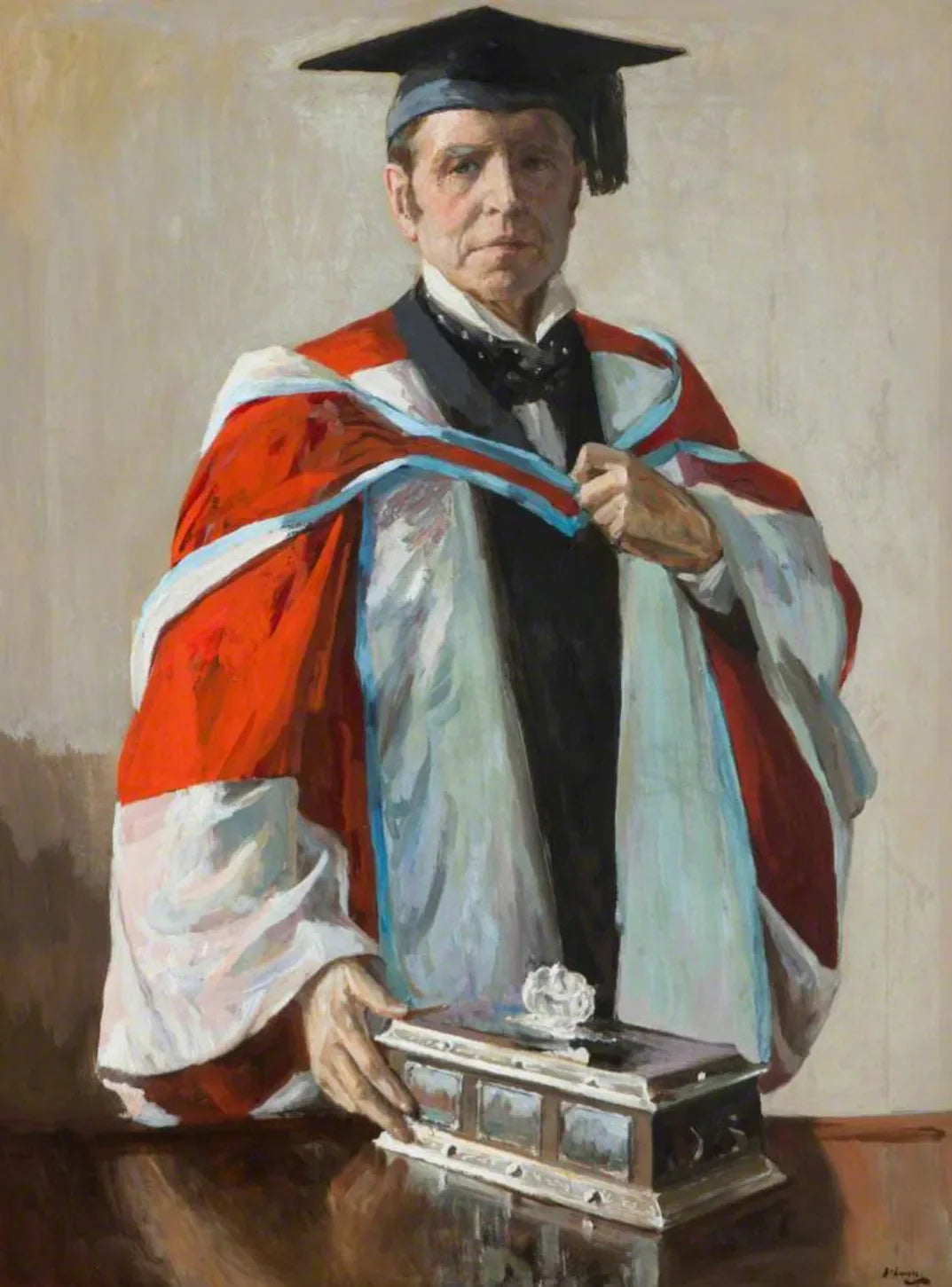 Autoportrait, Le coffret d'argent - John Lavery image 1 copie peinte à la main à l’huile