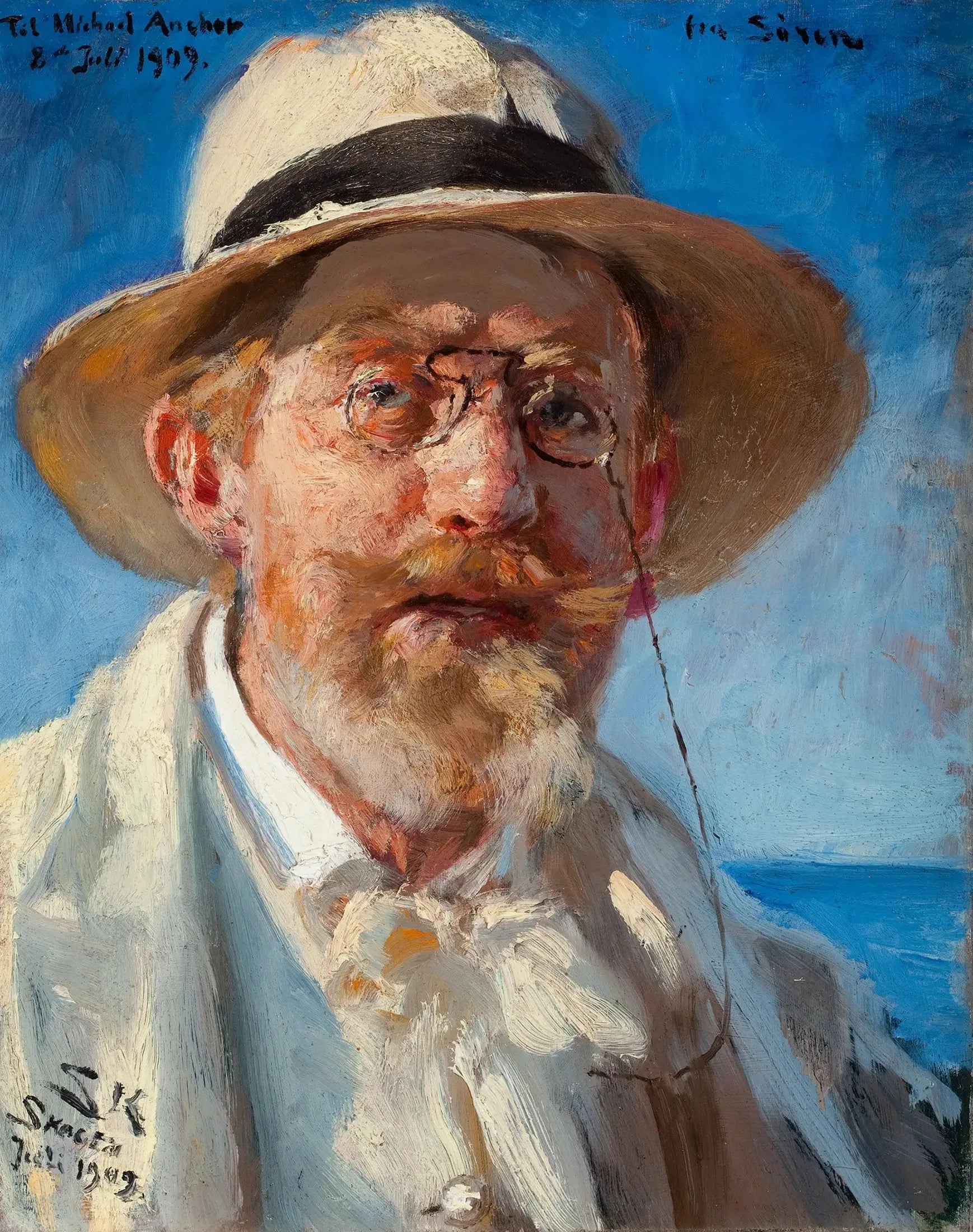 Autoportrait - Peder Severin Krøyer image 1 reproduction artisanale de tableau