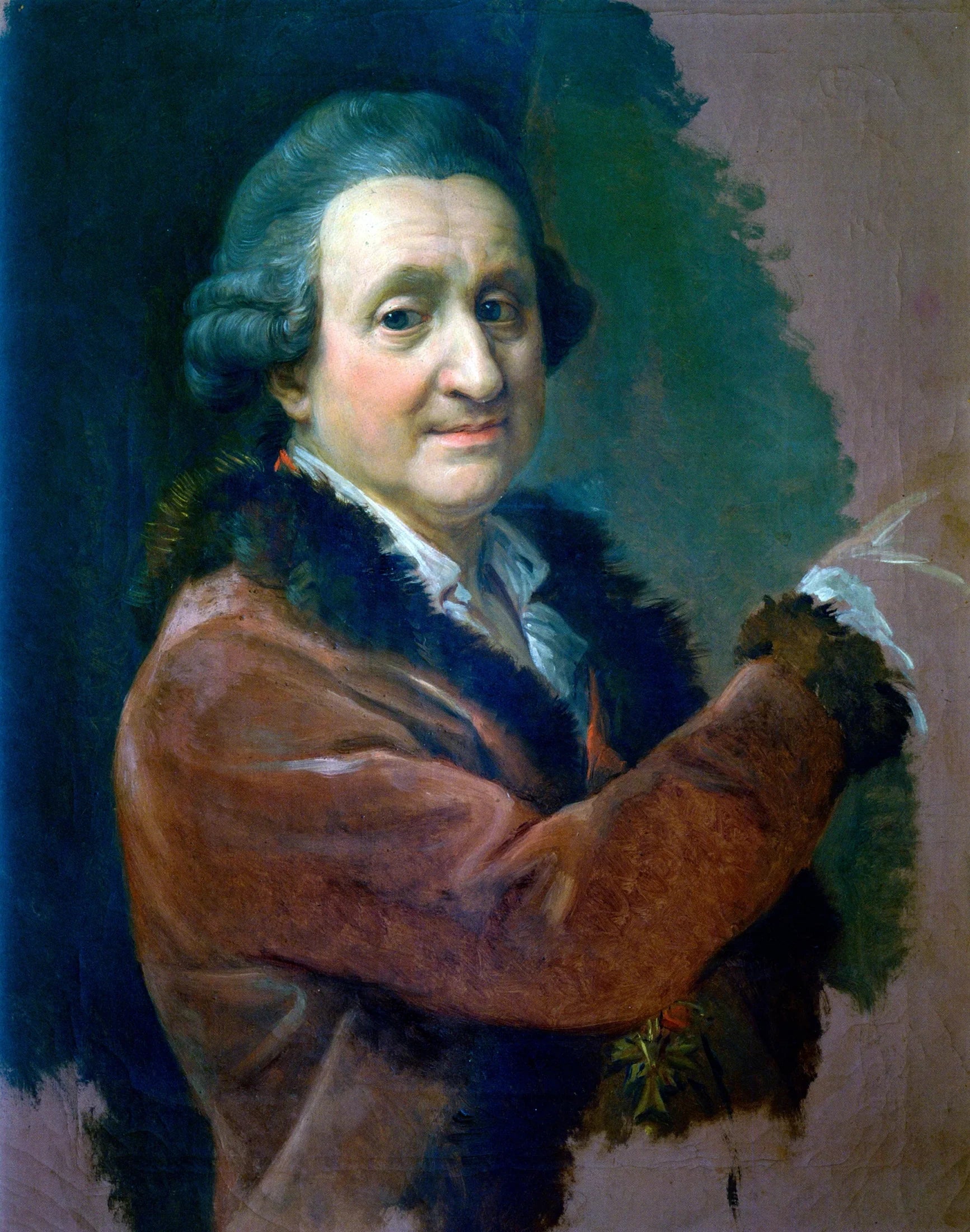 Autoportrait - Pompeo Batoni image 1 copie de tableau peinte à la main