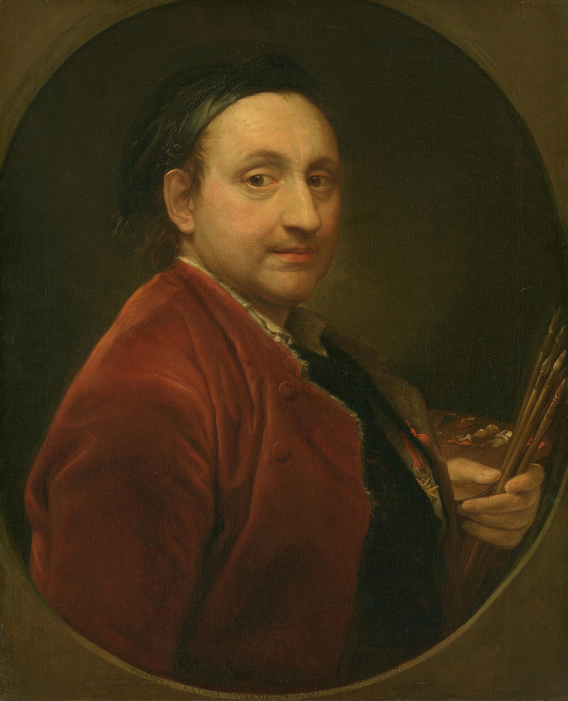 Autoportrait - Pompeo Batoni image 1 reproduction de peinture à l’huile