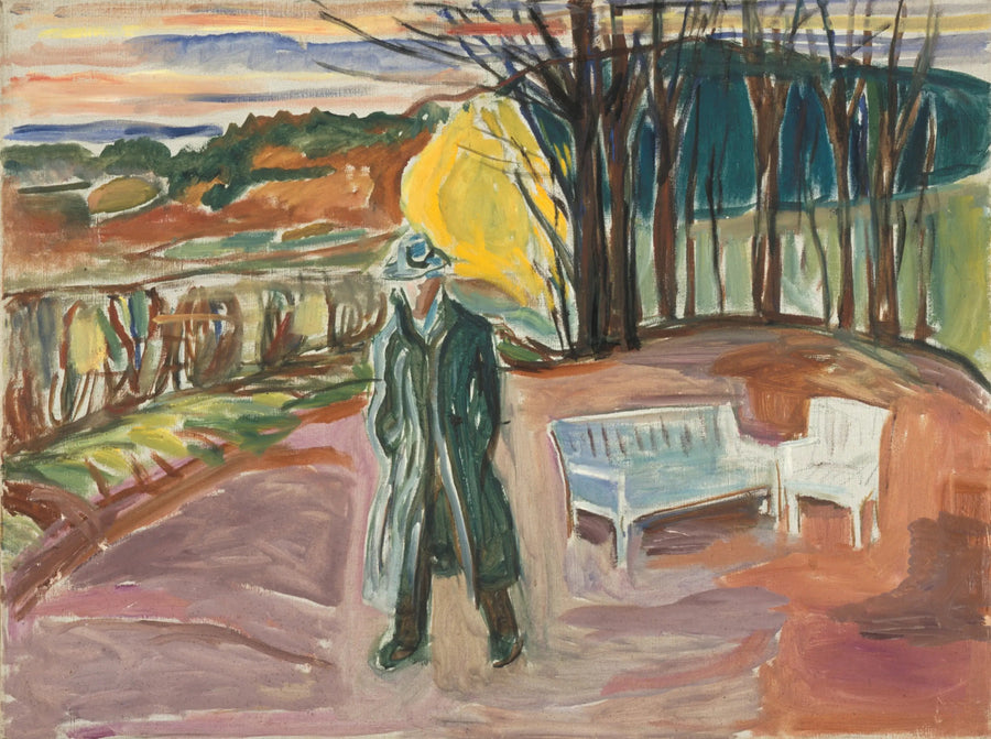 Autoportrait près de la tonelle - Edvard Munch