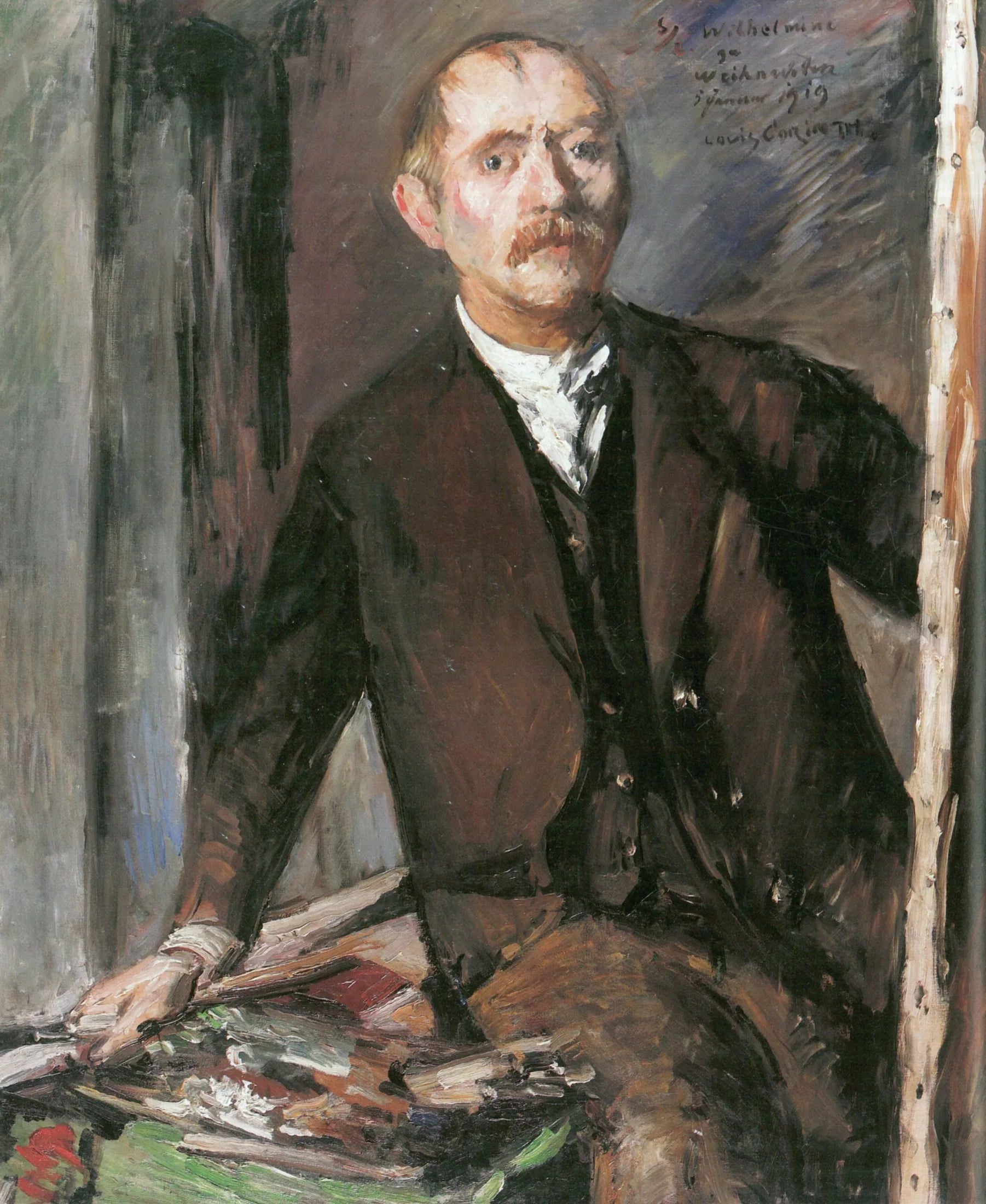 Autoportrait sur chevalet - Lovis Corinth image 1 copie peinte à la main à l’huile