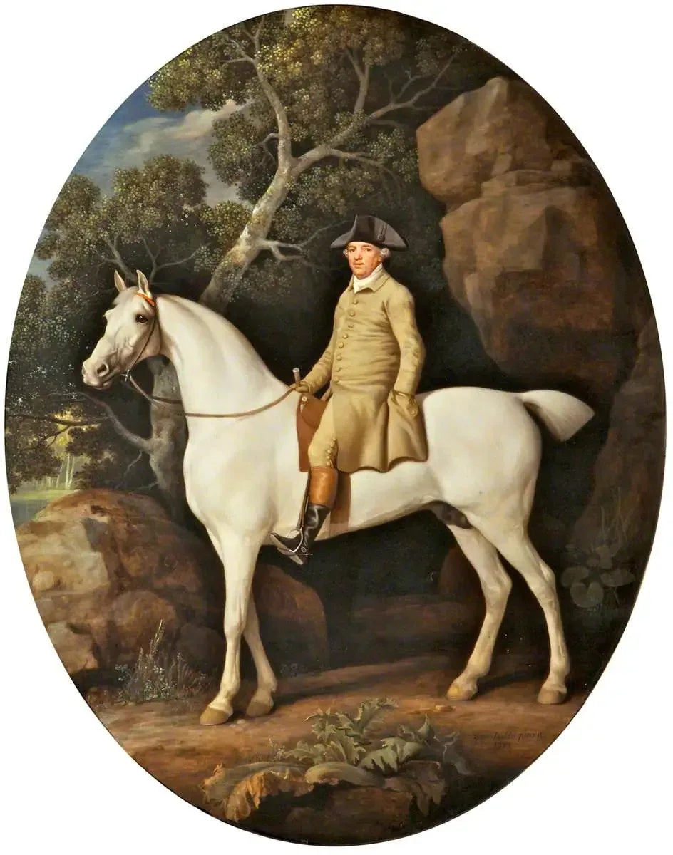 Autoportrait sur un chasseur blanc - George Stubbs image 1 tableau peint à l’huile sur toile