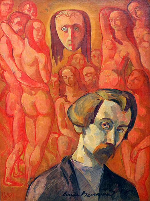 Autoportrait symbolique - Émile Bernard image 1 reproduction artisanale de tableau