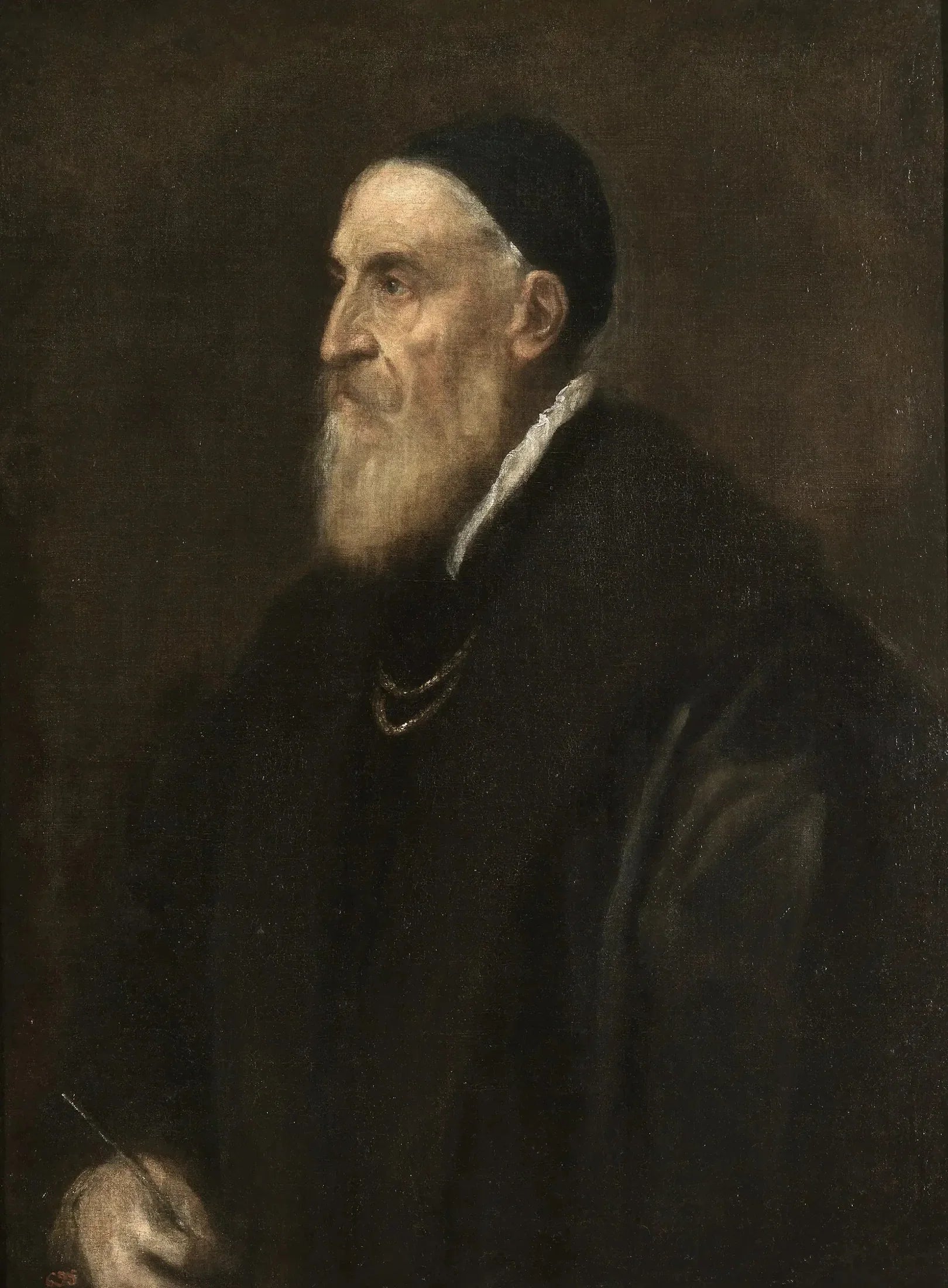 Autoportrait - Titian image 1 reproduction de peinture à l’huile