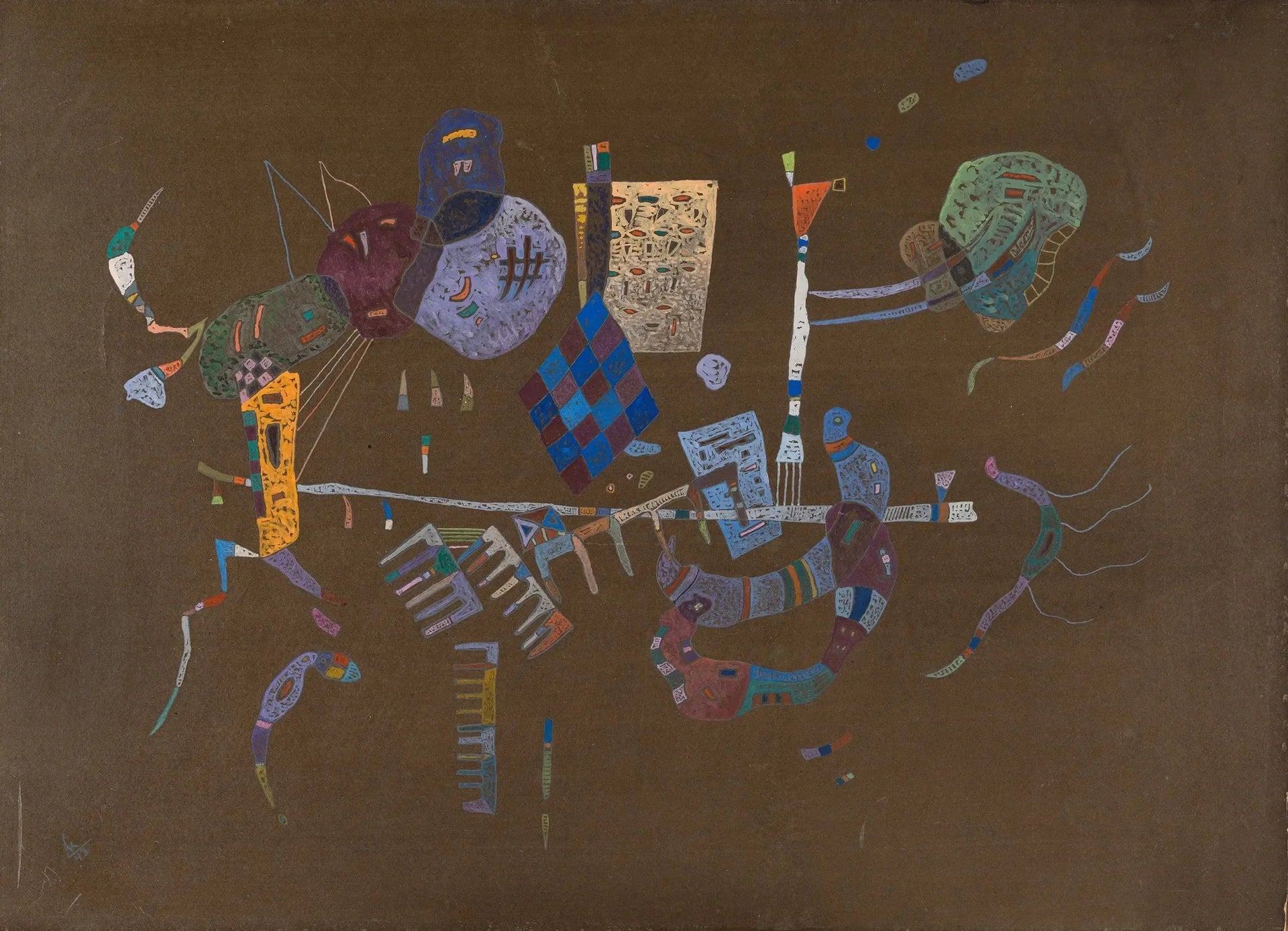 Autour de la ligne - Vassily Kandinsky image 1 reproduction d’œuvre d’art à l’huile