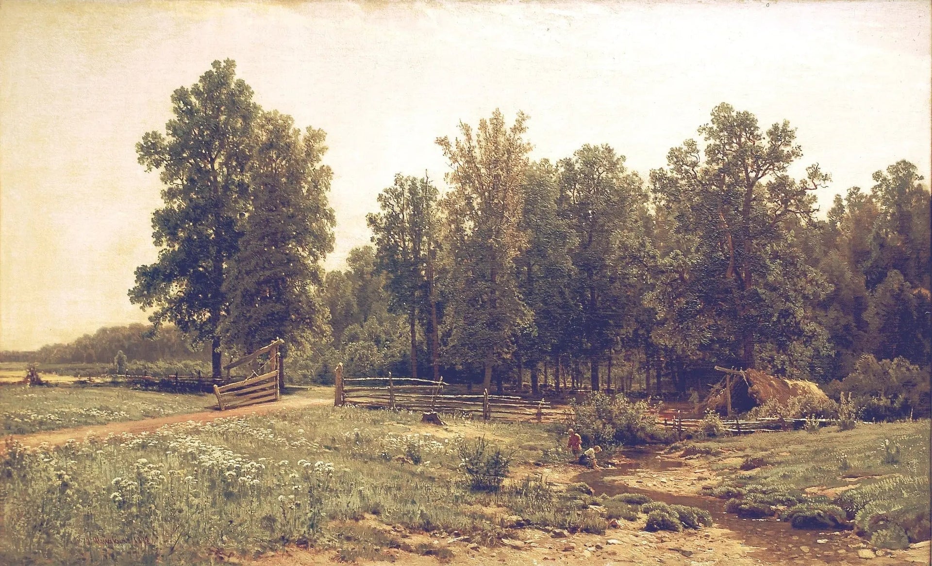 Aux abords de la forêt de chênes - Ivan Chichkine image 1 reproduction artisanale de tableau