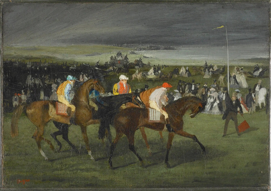 Aux courses, le départ - Edgar Degas
