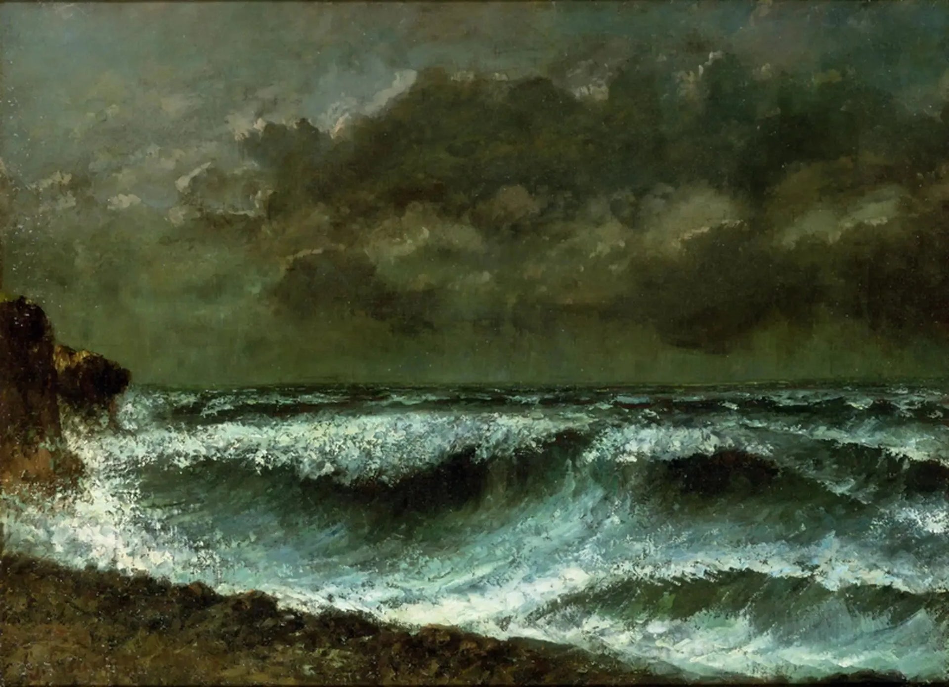 Avant de tempête à l'horizon - Gustave Courbet image 1 copie de tableau peinte à la main