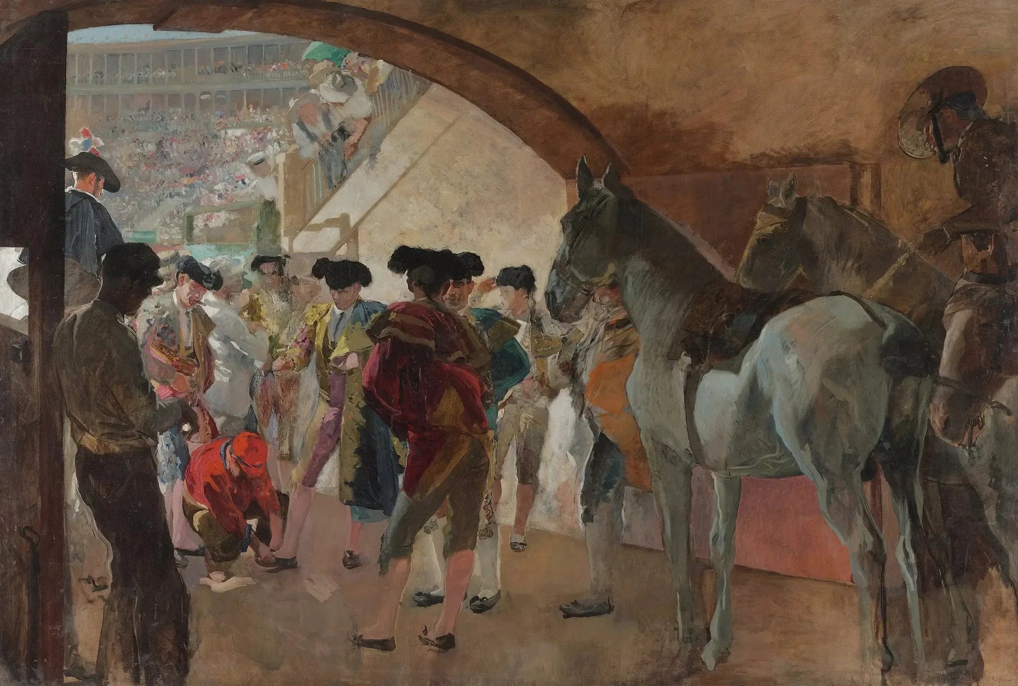 Avant la corrida - Joaquín Sorolla image 1 reproduction artisanale de tableau