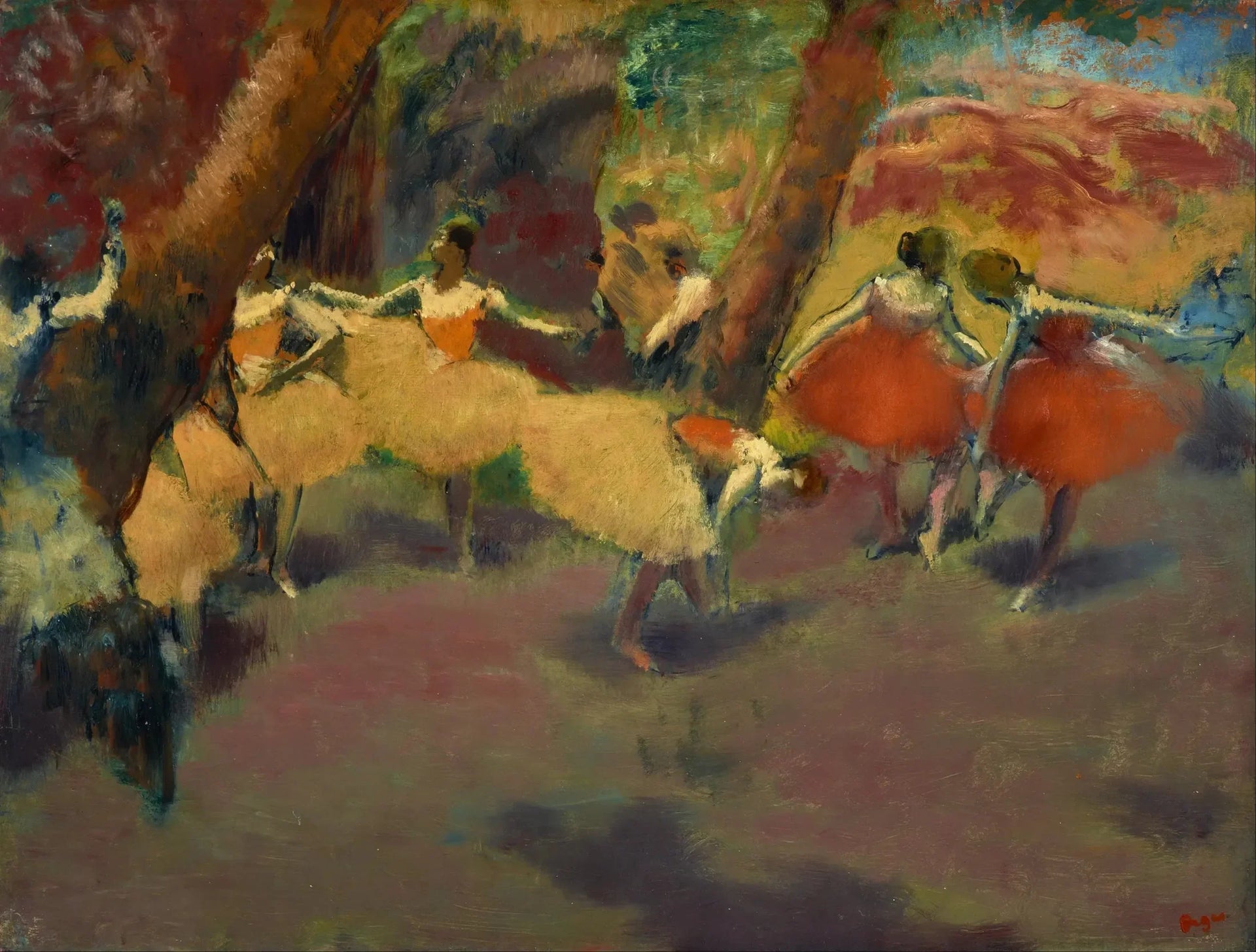 Avant la représentation - Edgar Degas image 1 tableau peint à l’huile sur toile