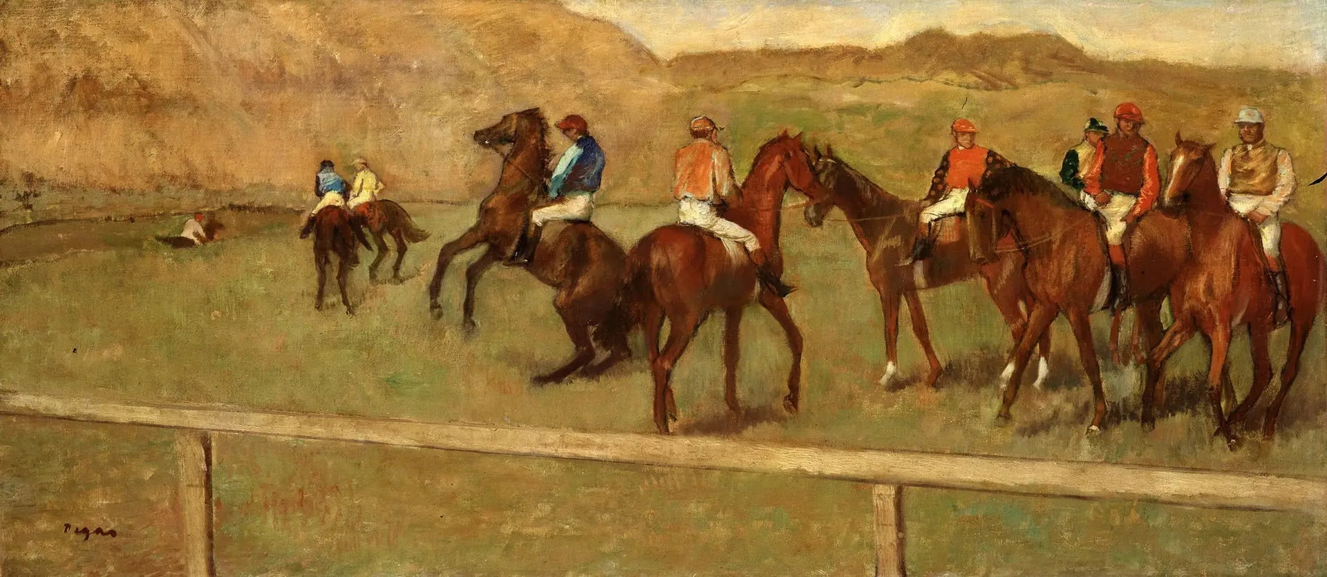 Avant le départ - Edgar Degas image 1 copie peinte à la main à l’huile