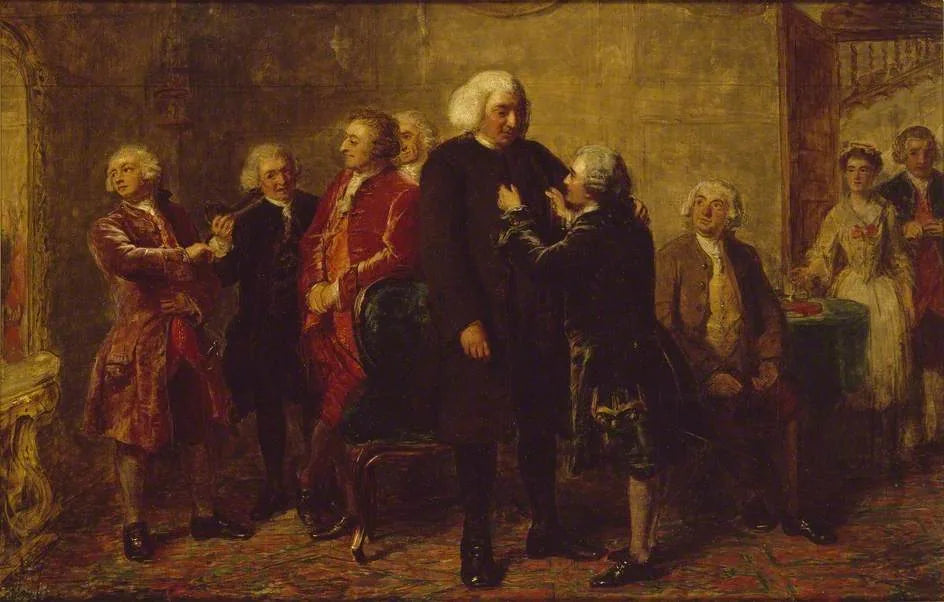 Avant le dîner au gîte de Boswell, 1769 - William Powell Frith image 1 reproduction artisanale de tableau