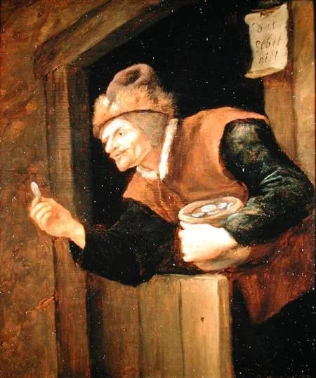 Avare avec une pièce à la main - Jan Steen image 1 reproduction réalisée par Alpha Reproduction