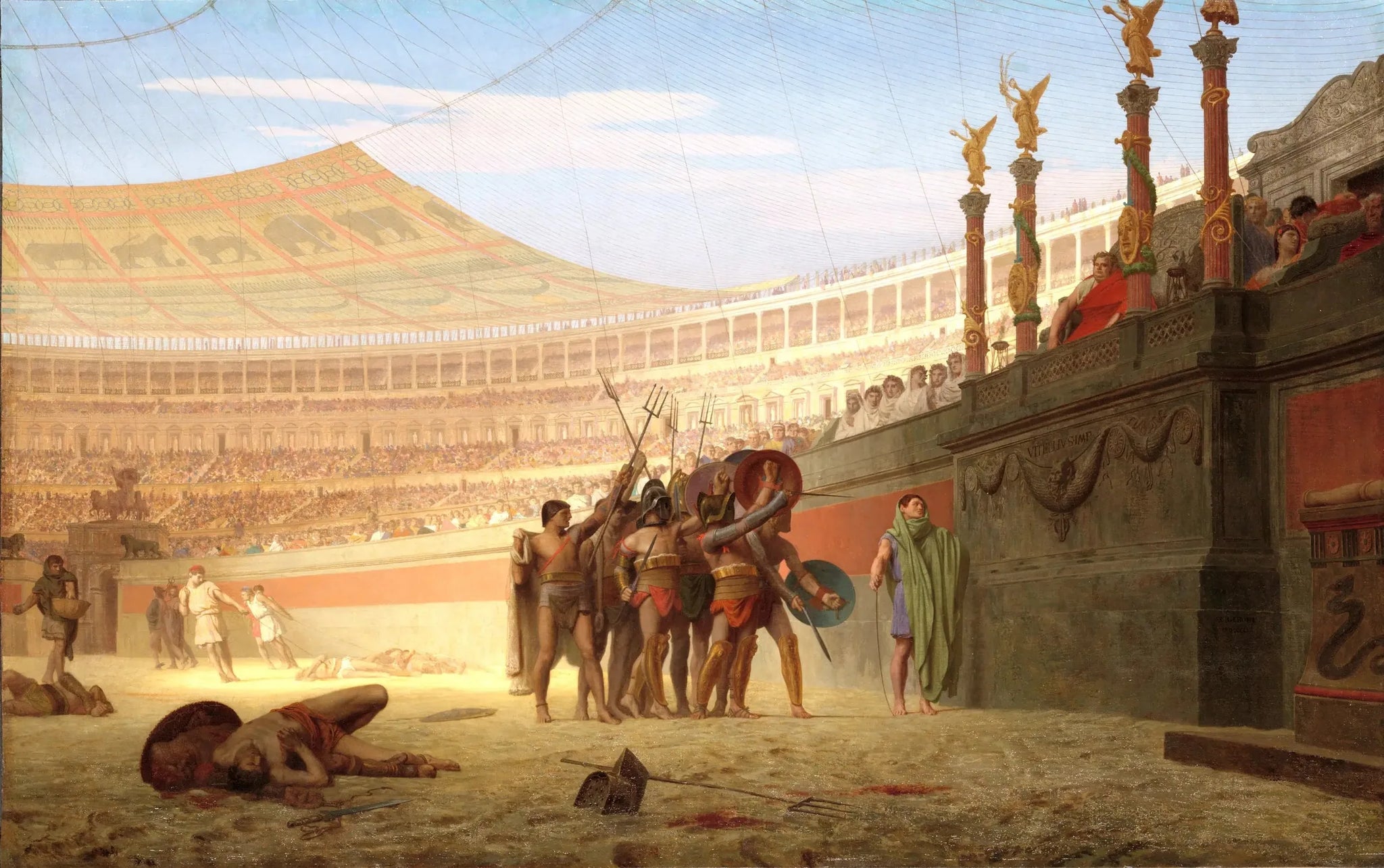 Ave César, morituri te salutant - Jean-Léon Gérôme image 1 copie peinte à la main à l’huile