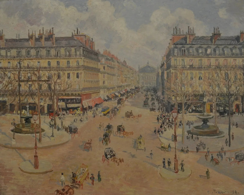 Avenue de l'Opéra, le soleil du matin - Camille Pissarro