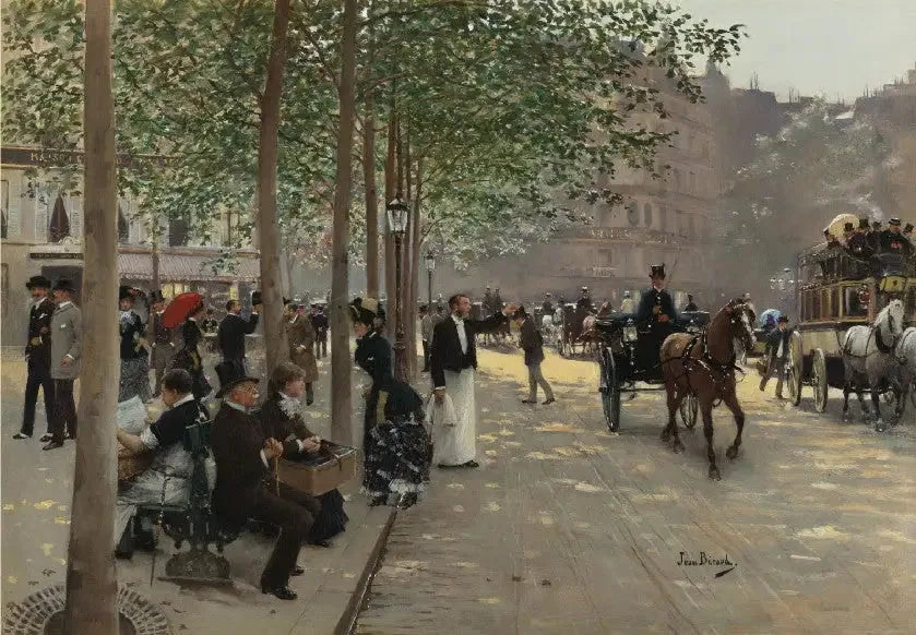 Avenue Parisienne - Jean Béraud image 1 reproduction artisanale de tableau