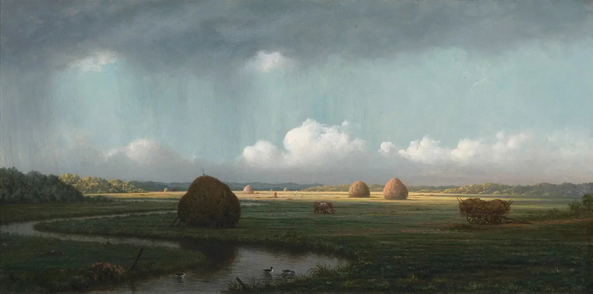 Averses soudaines, marais de Newbury - Martin Johnson Heade image 1 reproduction d’œuvre d’art à l’huile