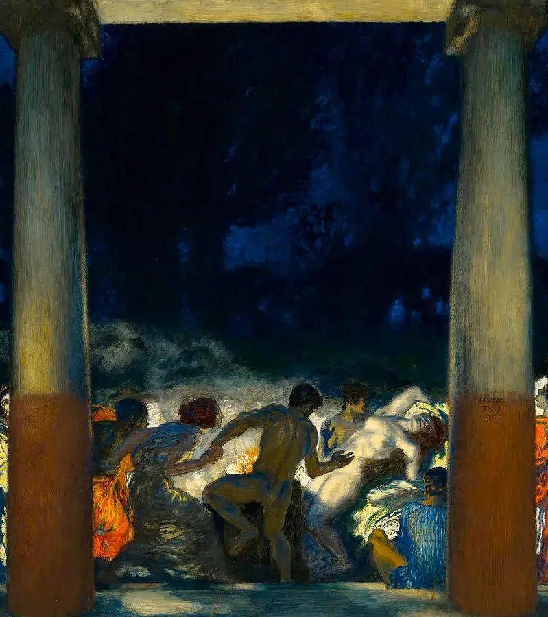 Bacchanale - Franz Von Stuck image 1 reproduction artisanale de tableau