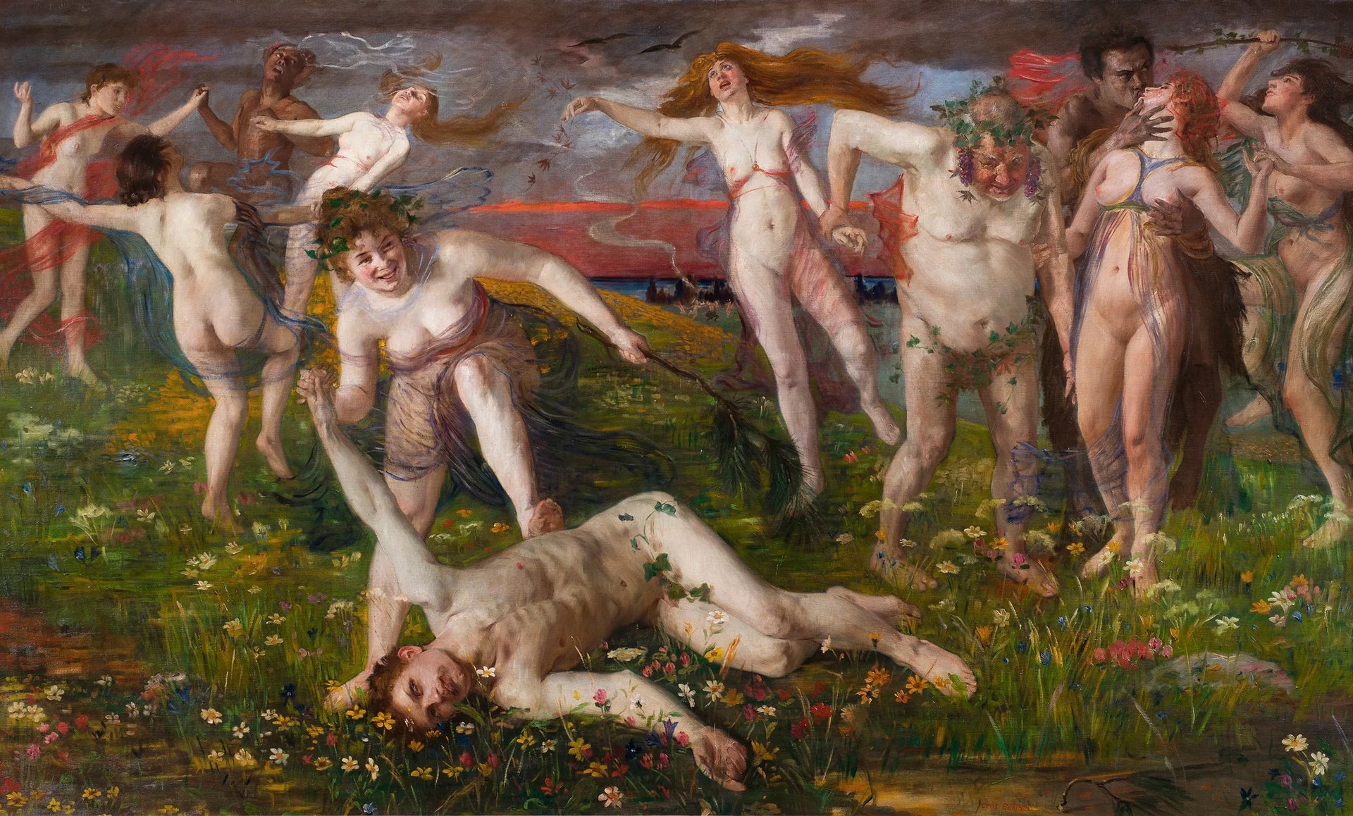 Bacchanale - Lovis Corinth image 1 reproduction artisanale de tableau