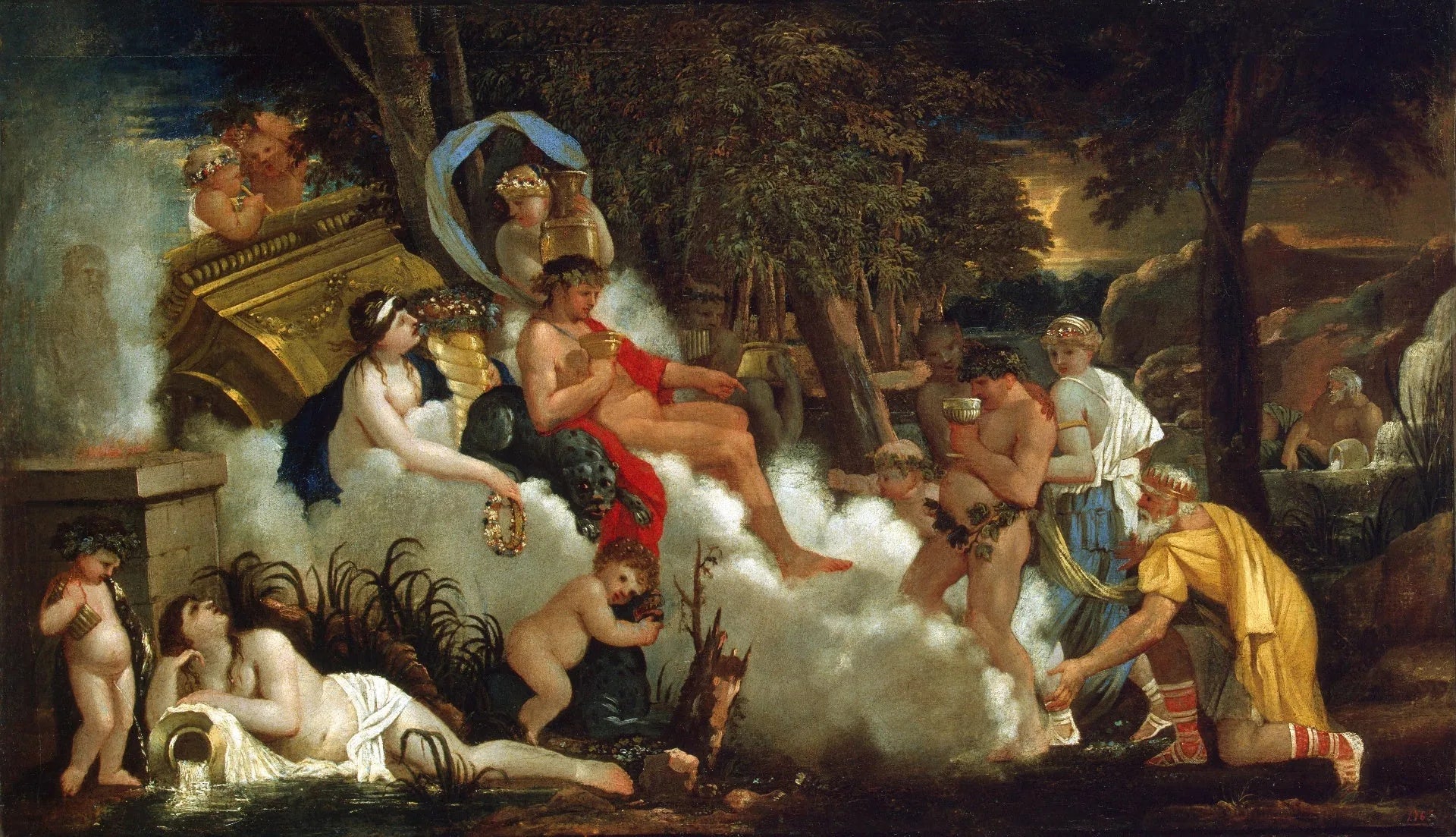 bacchanales - Sébastien Bourdon image 1 reproduction de peinture à l’huile