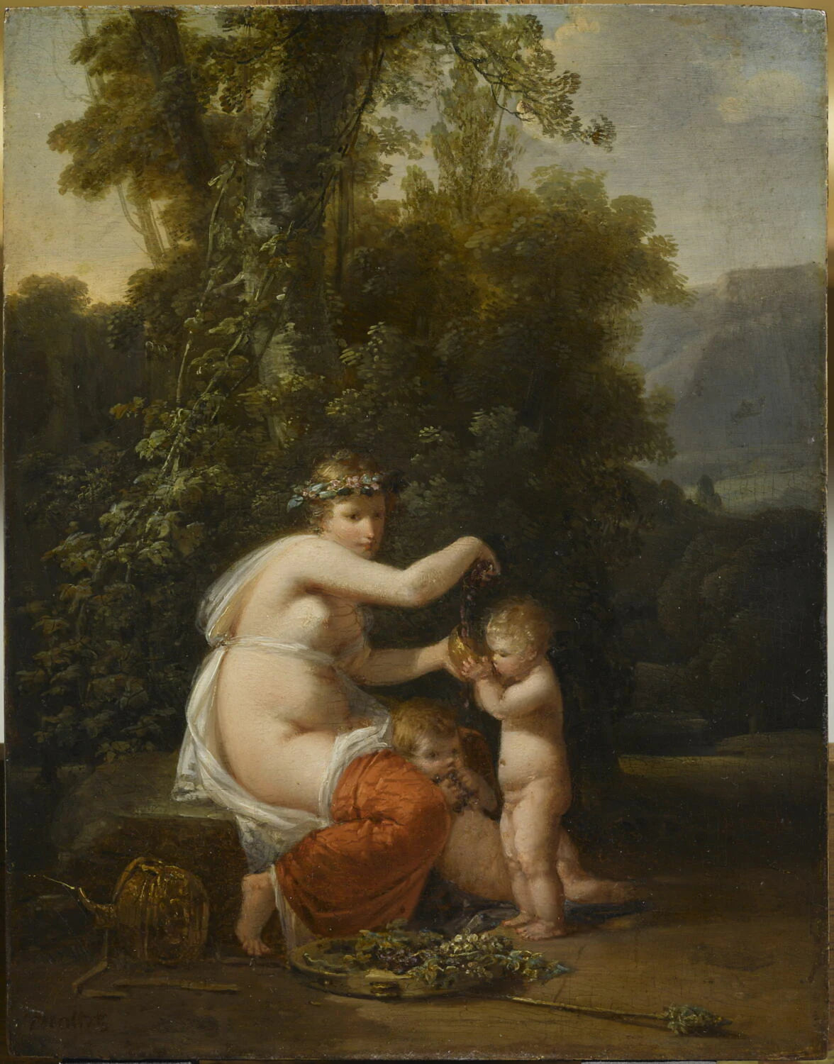 Bacchante dans un paysage - Jean Baptiste Mallet