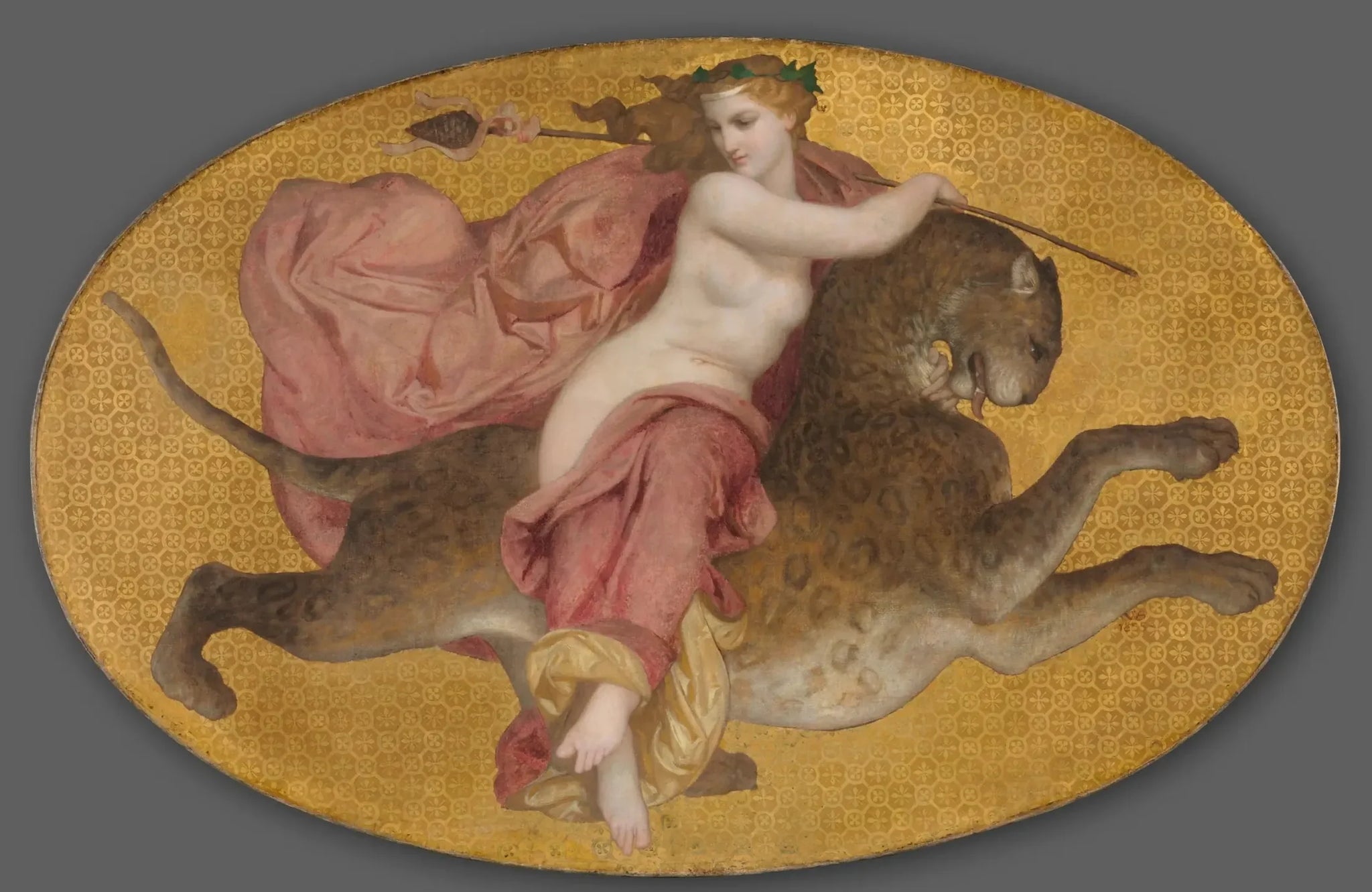 Bacchante sur une panthère - Bouguereau image 1 copie de tableau peinte à la main