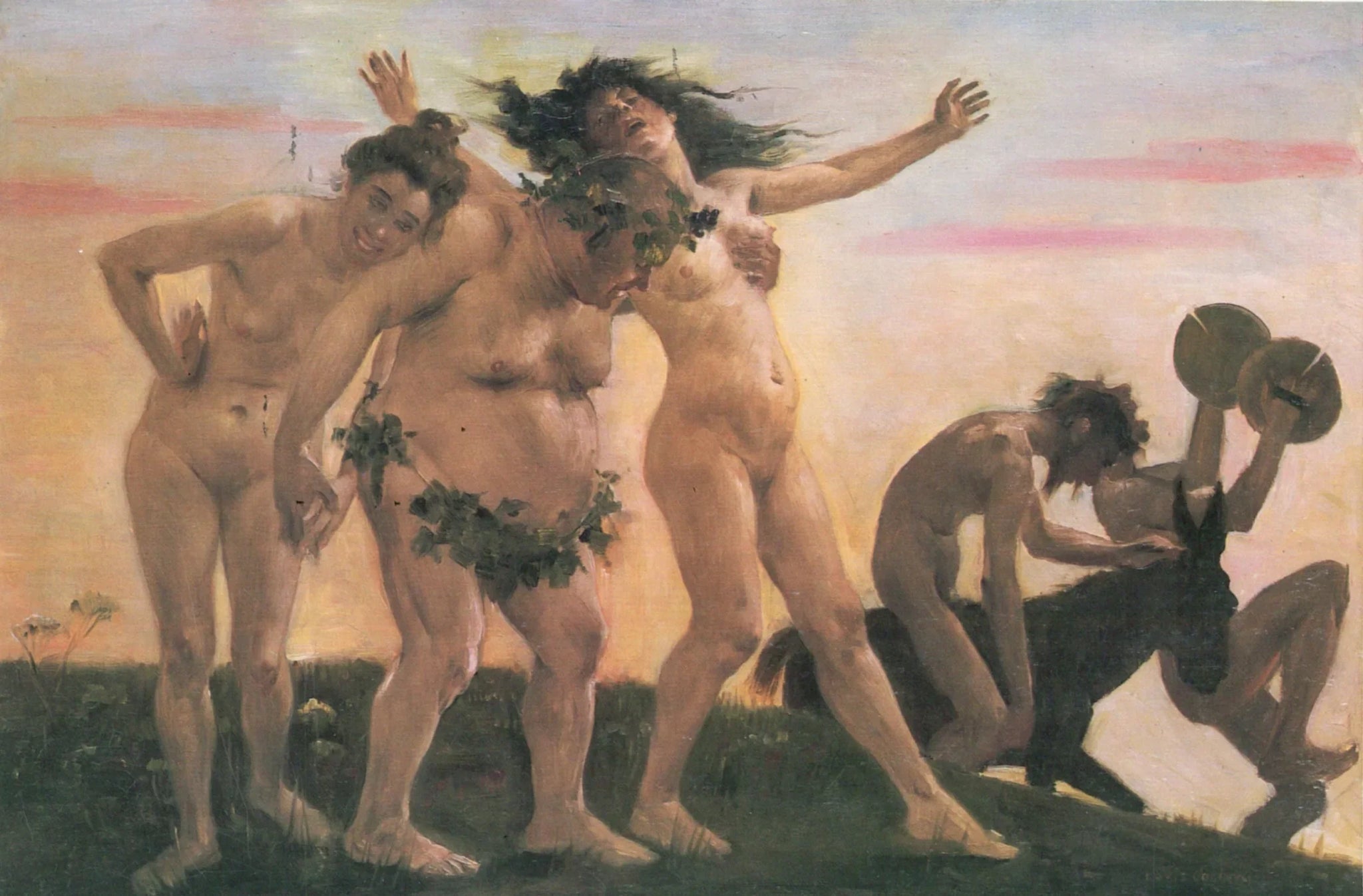 Bacchantes de retour au pays - Lovis Corinth image 1 tableau peint à l’huile sur toile
