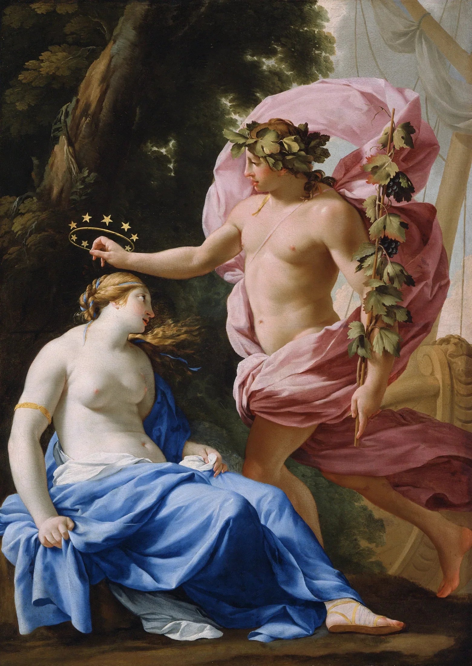 Bacchus et Ariane - Eustache Le Sueur image 1 reproduction de peinture à l’huile