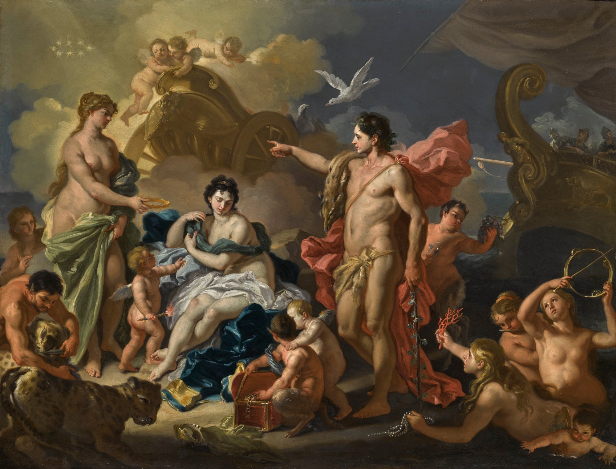 Bacchus et Ariane - Francesco Solimena image 1 copie peinte à la main à l’huile