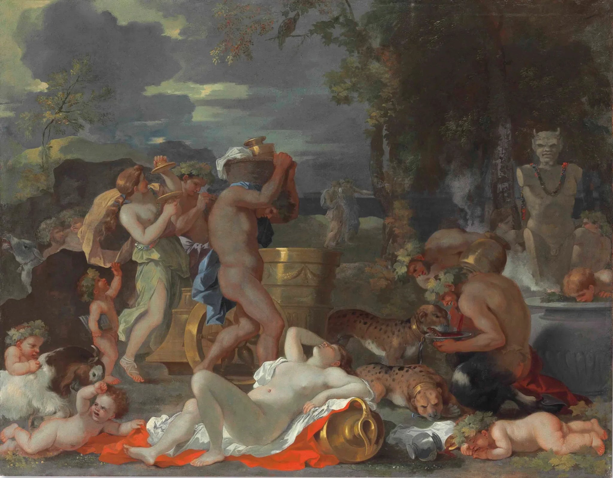 Bacchus et Ariane sur l'île de Naxos - Sébastien Bourdon image 1 reproduction artisanale de tableau
