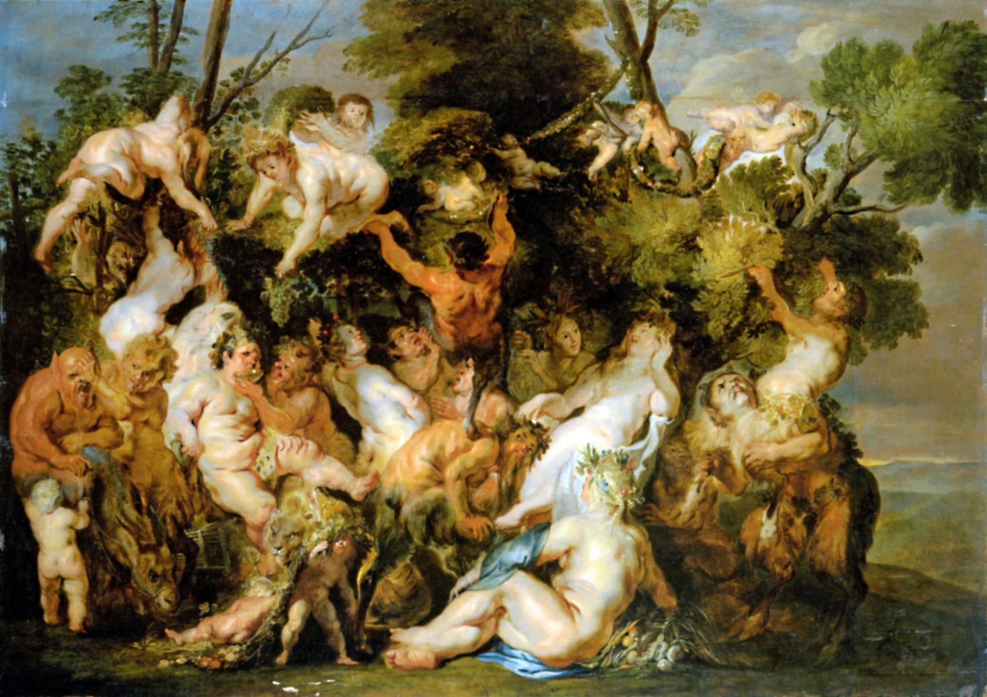 Bachique - Jacob Jordaens image 1 copie peinte à la main à l’huile