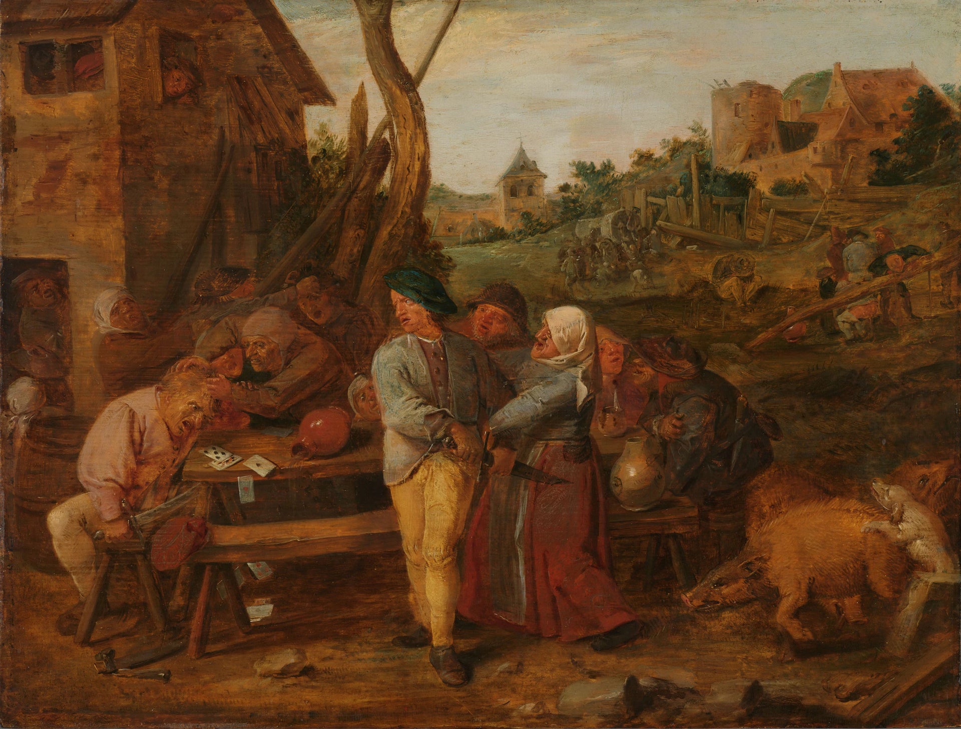 Bagarre paysanne - Adriaen Brouwer