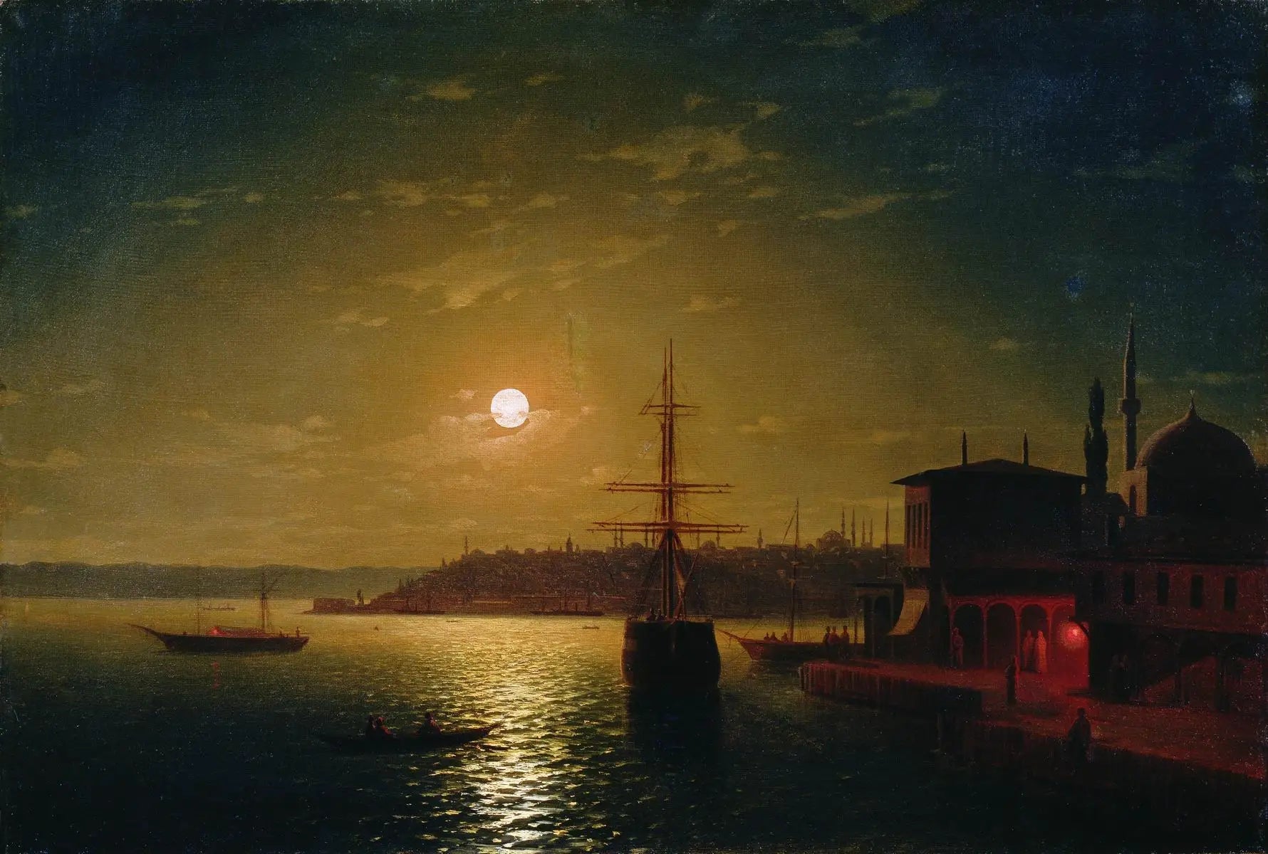 Baie de la Corne d'Or en Turquie - Ivan Aïvazovski image 1 copie de tableau peinte à la main