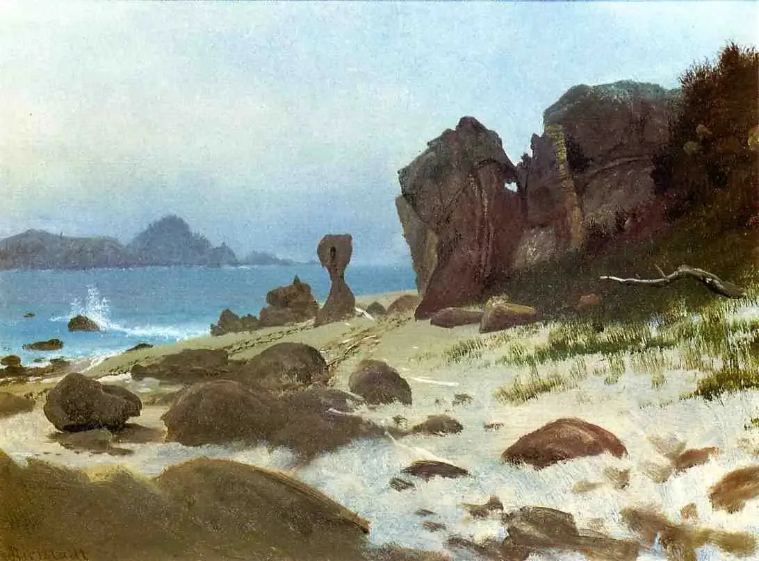 Baie de Monterey - Albert Bierstadt image 1 reproduction artisanale de tableau