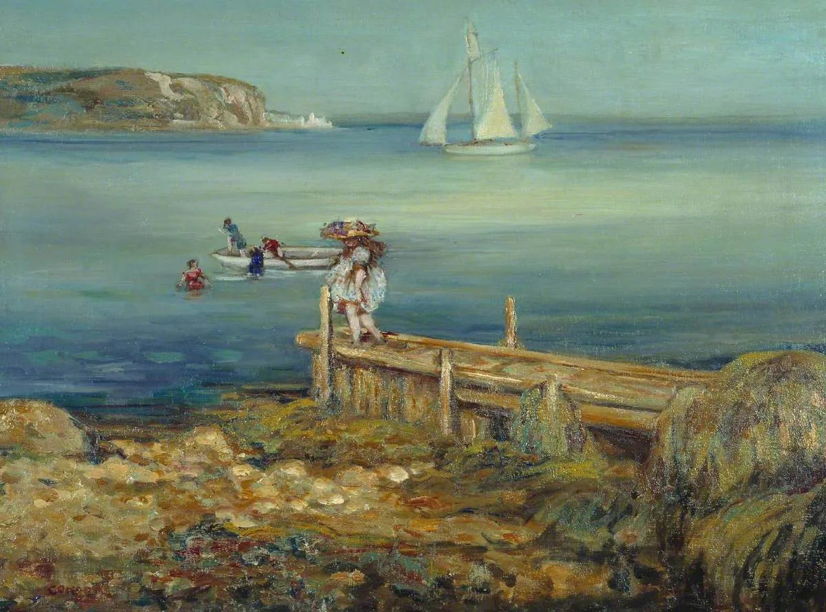 Baie de Swanage - Charles Conder image 1 copie peinte à la main à l’huile