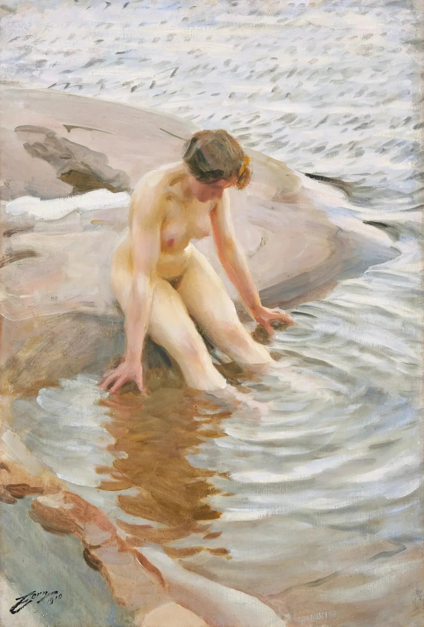 Baignade - Anders Zorn image 1 reproduction réalisée par Alpha Reproduction