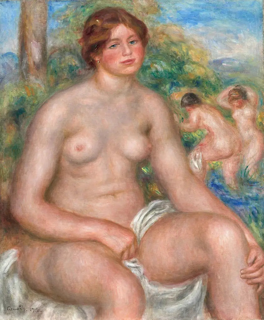 Baigneur assis - Pierre-Auguste Renoir image 1 copie de tableau peinte à la main