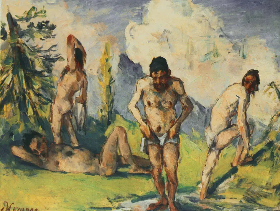 Baigneurs au repos - Paul Cézanne image 1 copie de tableau peinte à la main