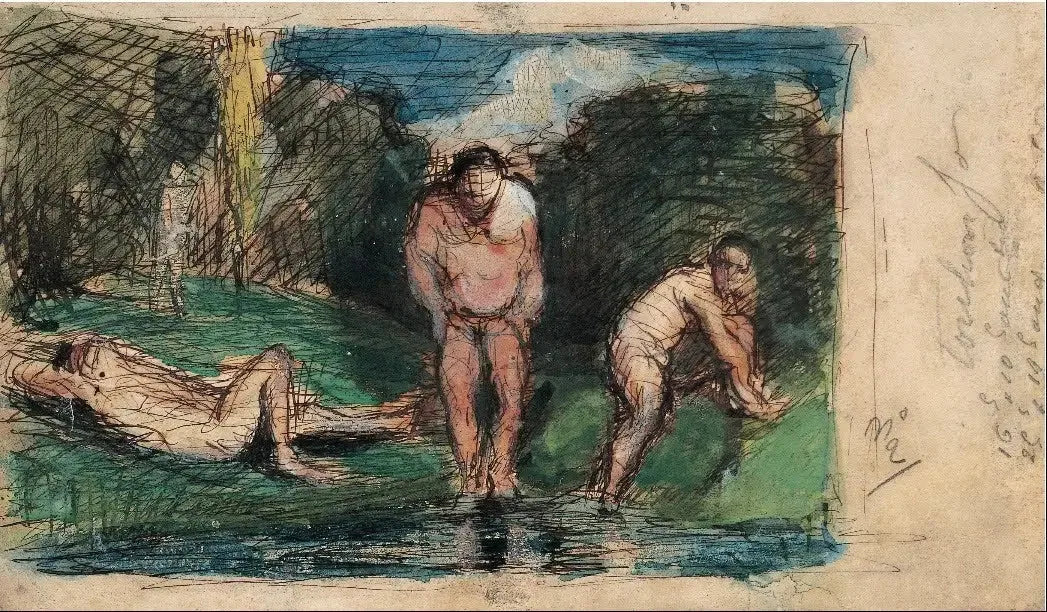 Baigneurs au repos - Paul Cézanne image 1 reproduction d’œuvre d’art à l’huile