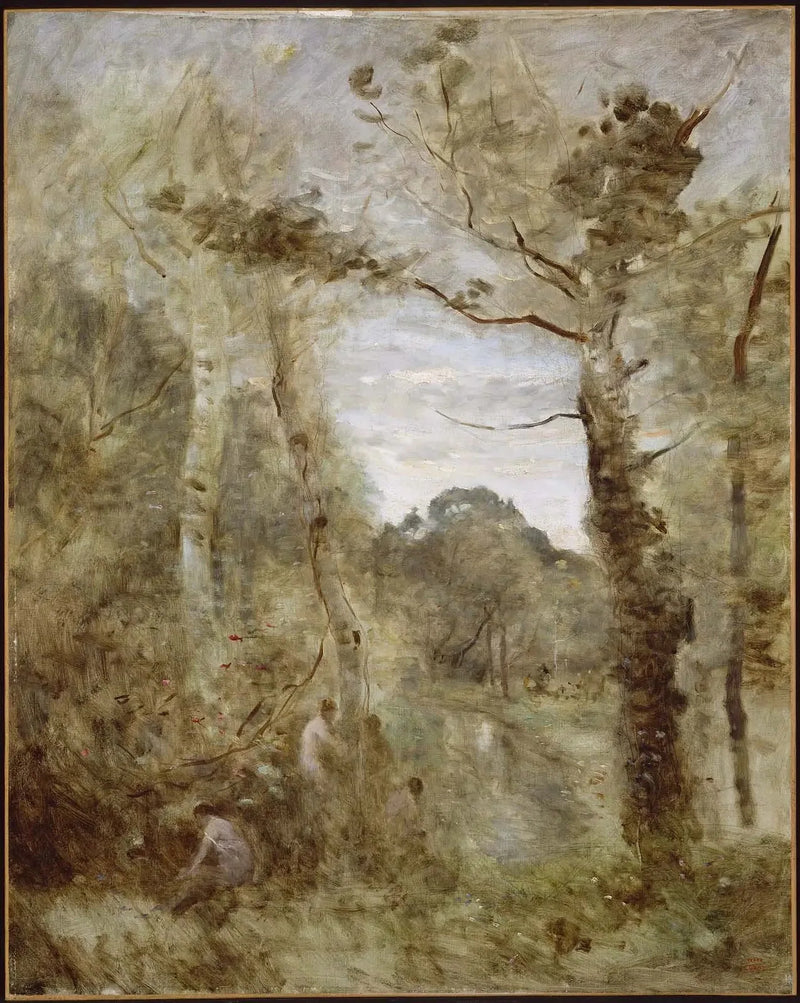 Baigneurs dans une clairière - Jean-Baptiste Camille Corot