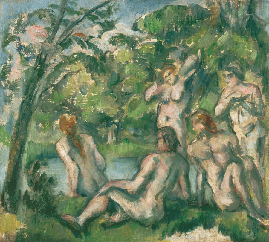 Baigneurs et baigneuses - Paul Cézanne