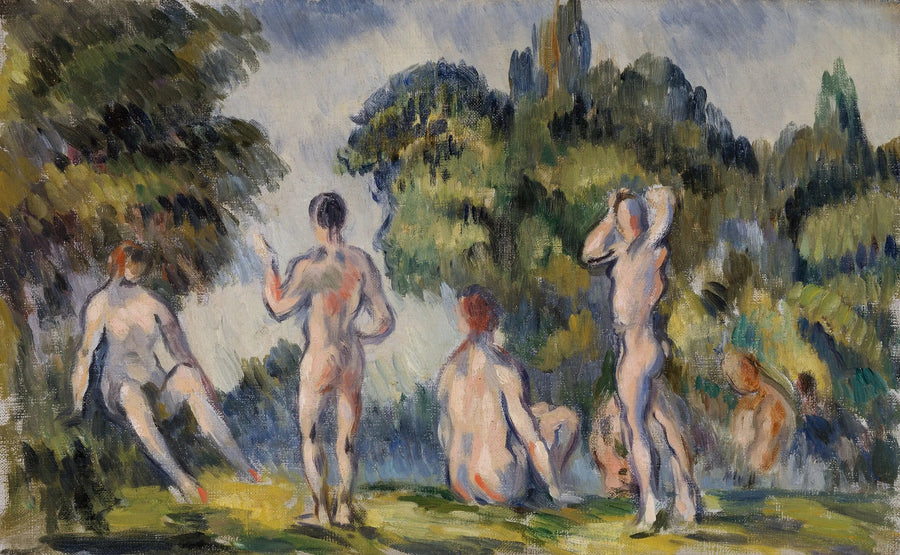 Baigneurs et baigneuses - Paul Cézanne