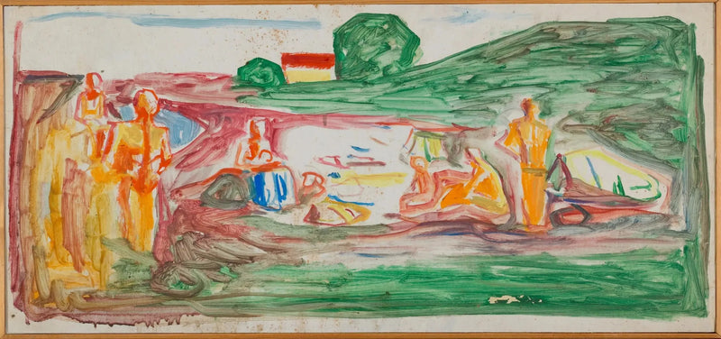 Baigneurs sur la plage - Edvard Munch